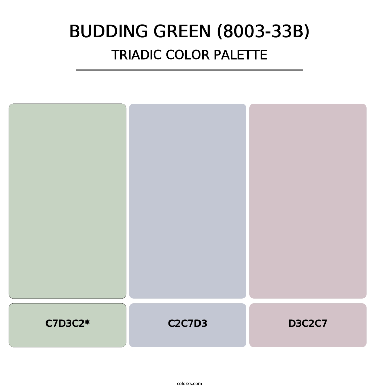 Budding Green (8003-33B) - Triadic Color Palette