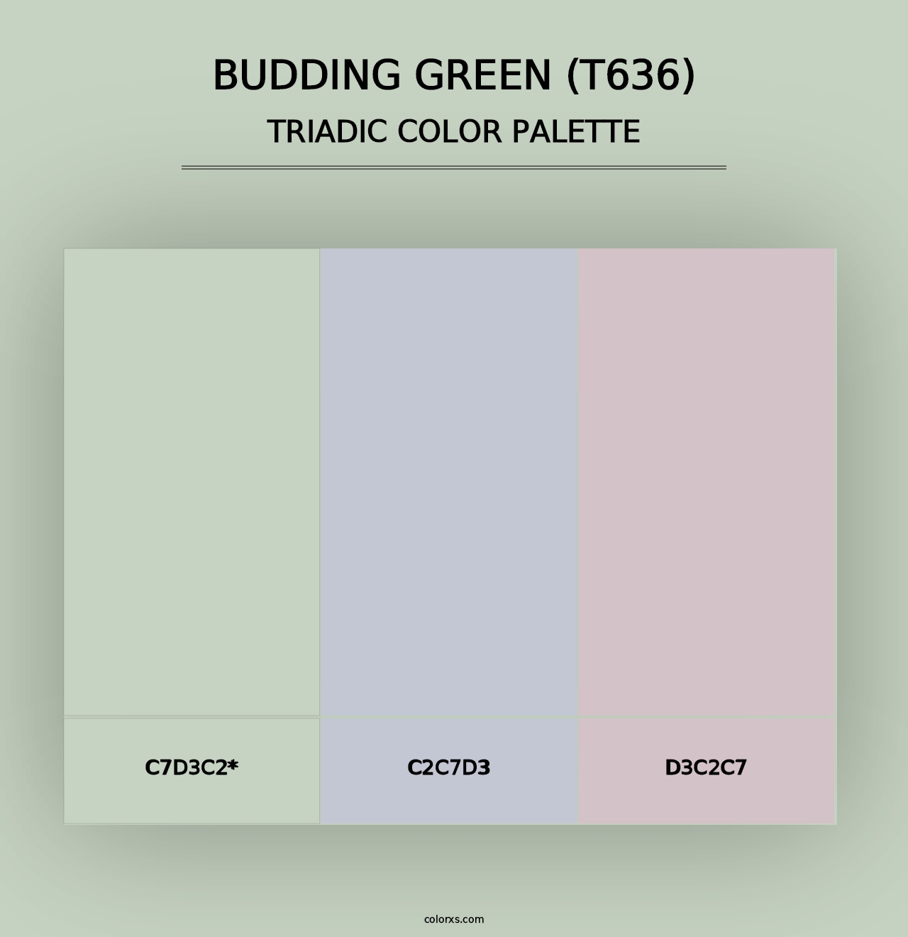 Budding Green (T636) - Triadic Color Palette