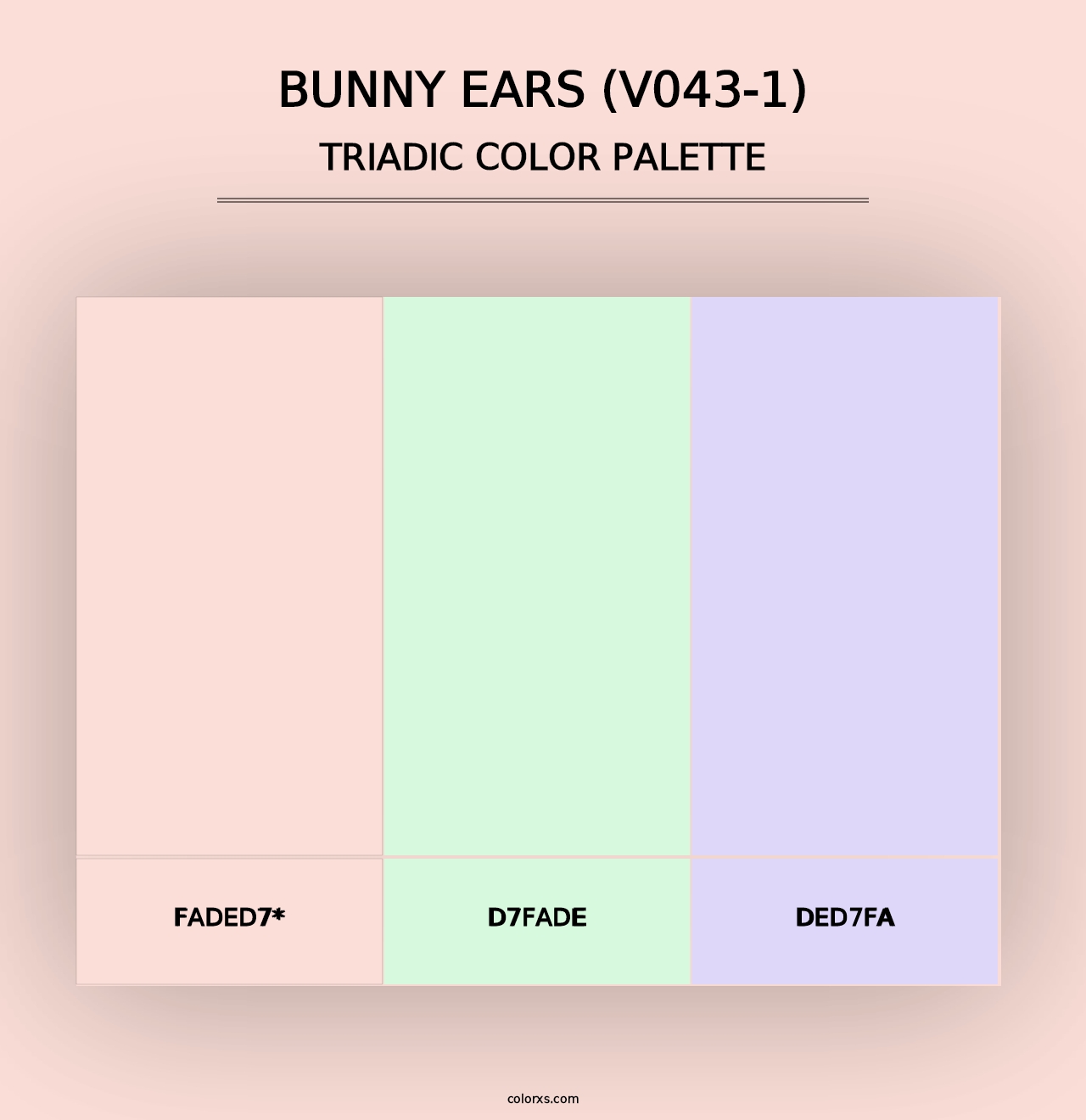 Bunny Ears (V043-1) - Triadic Color Palette