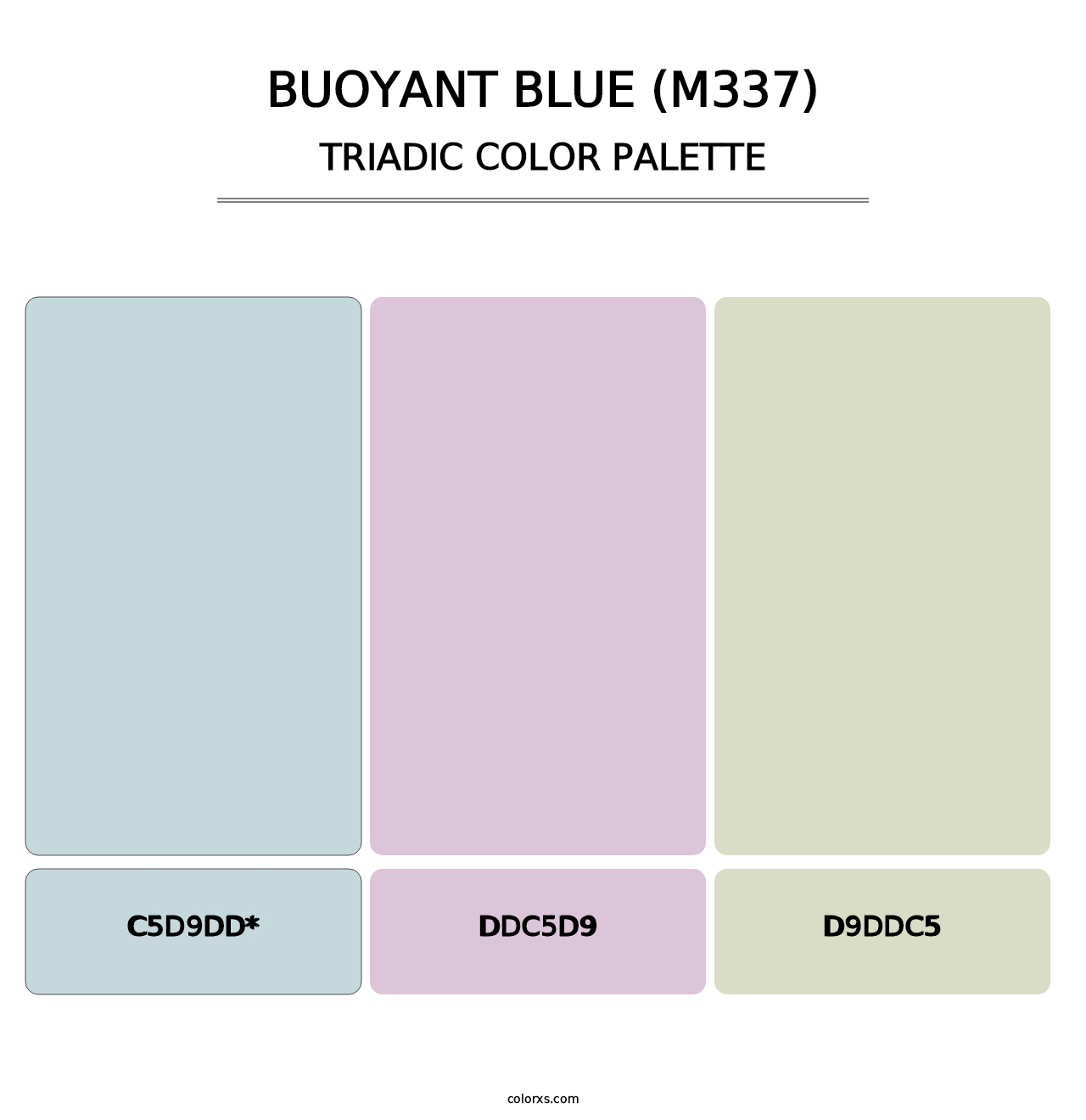 Buoyant Blue (M337) - Triadic Color Palette