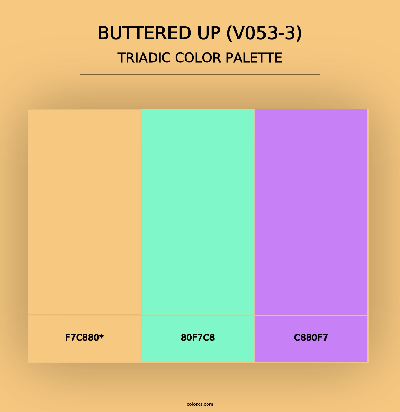 Buttered Up (V053-3) - Triadic Color Palette