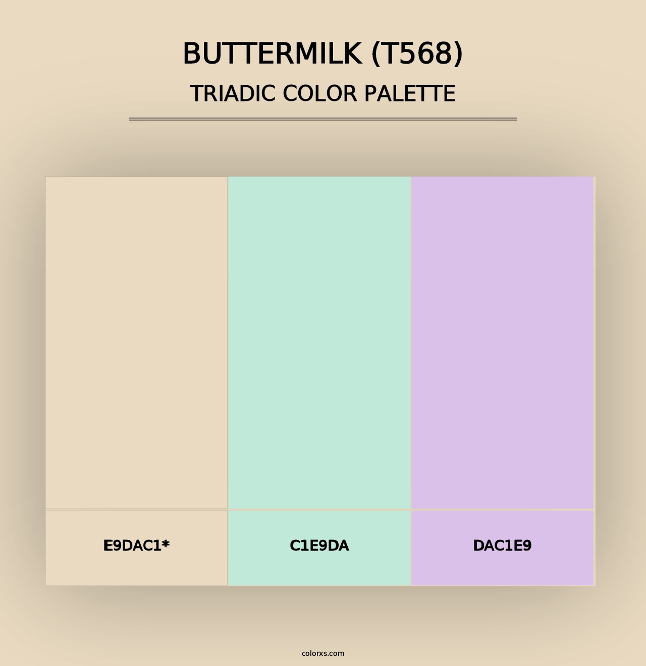 Buttermilk (T568) - Triadic Color Palette