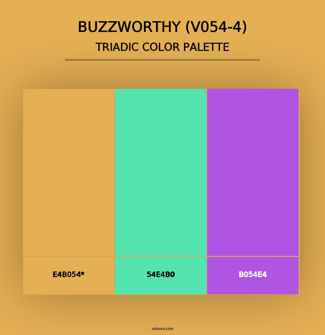 Buzzworthy (V054-4) - Triadic Color Palette