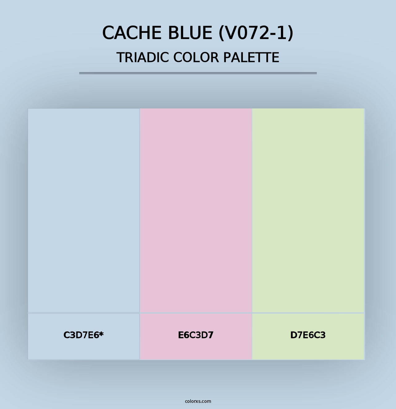 Cache Blue (V072-1) - Triadic Color Palette