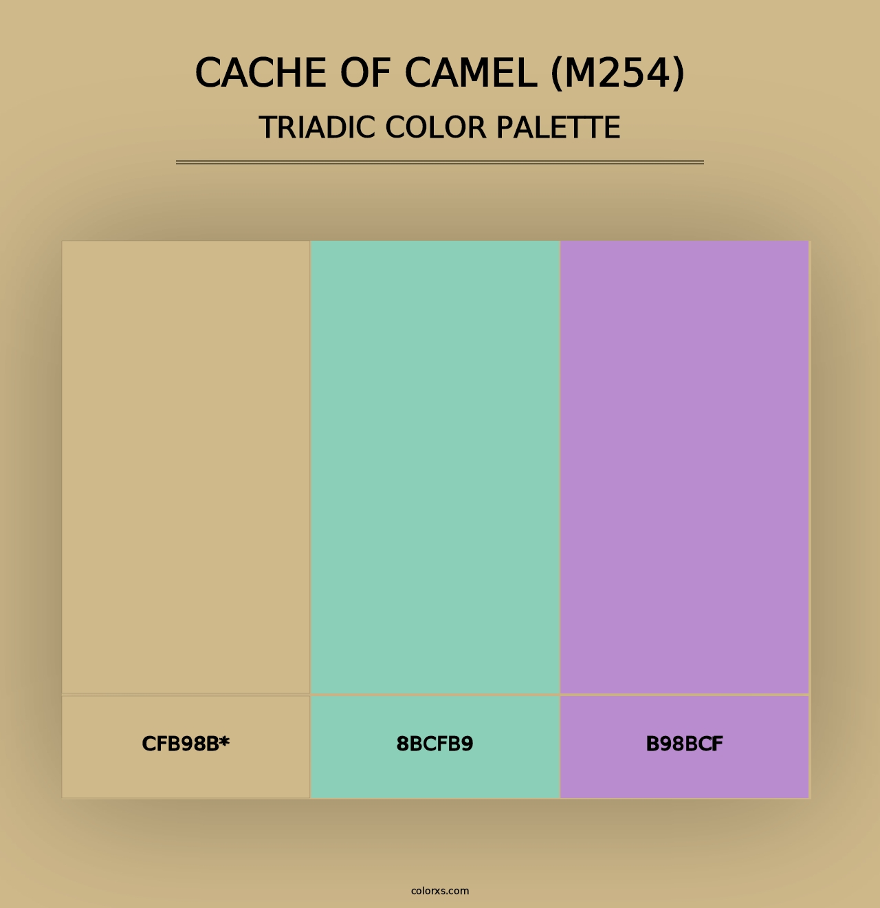 Cache of Camel (M254) - Triadic Color Palette