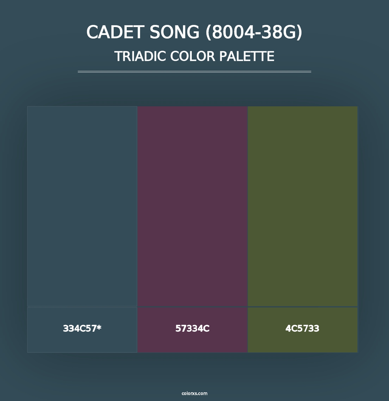 Cadet Song (8004-38G) - Triadic Color Palette