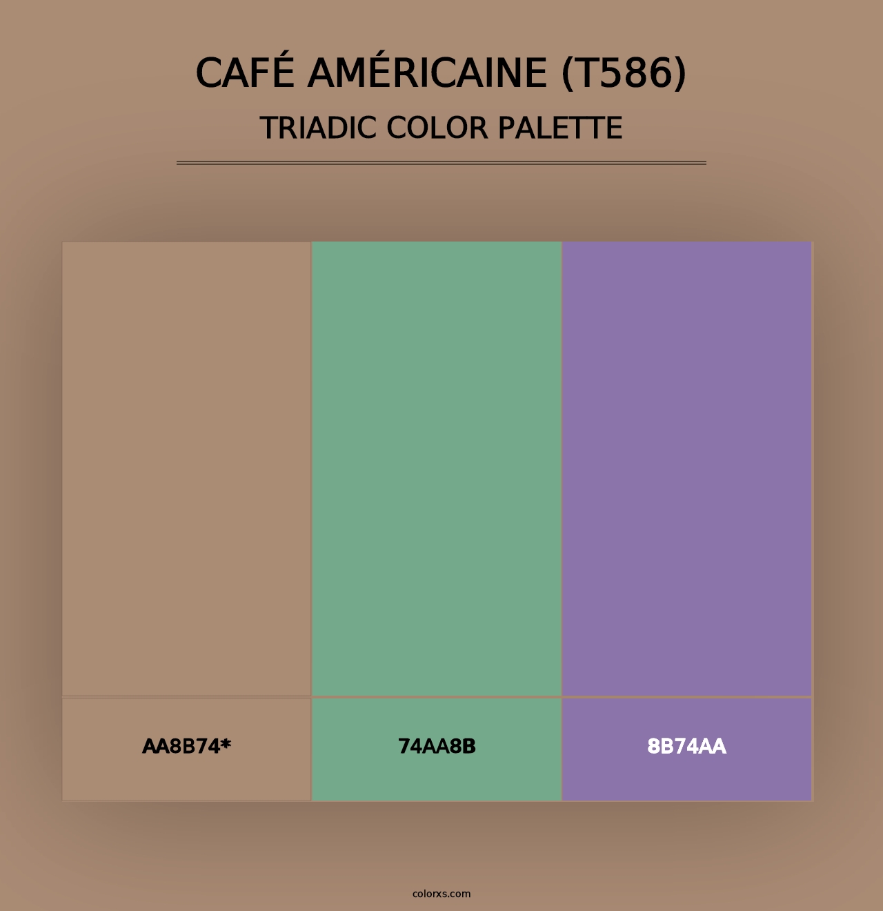 Café Américaine (T586) - Triadic Color Palette