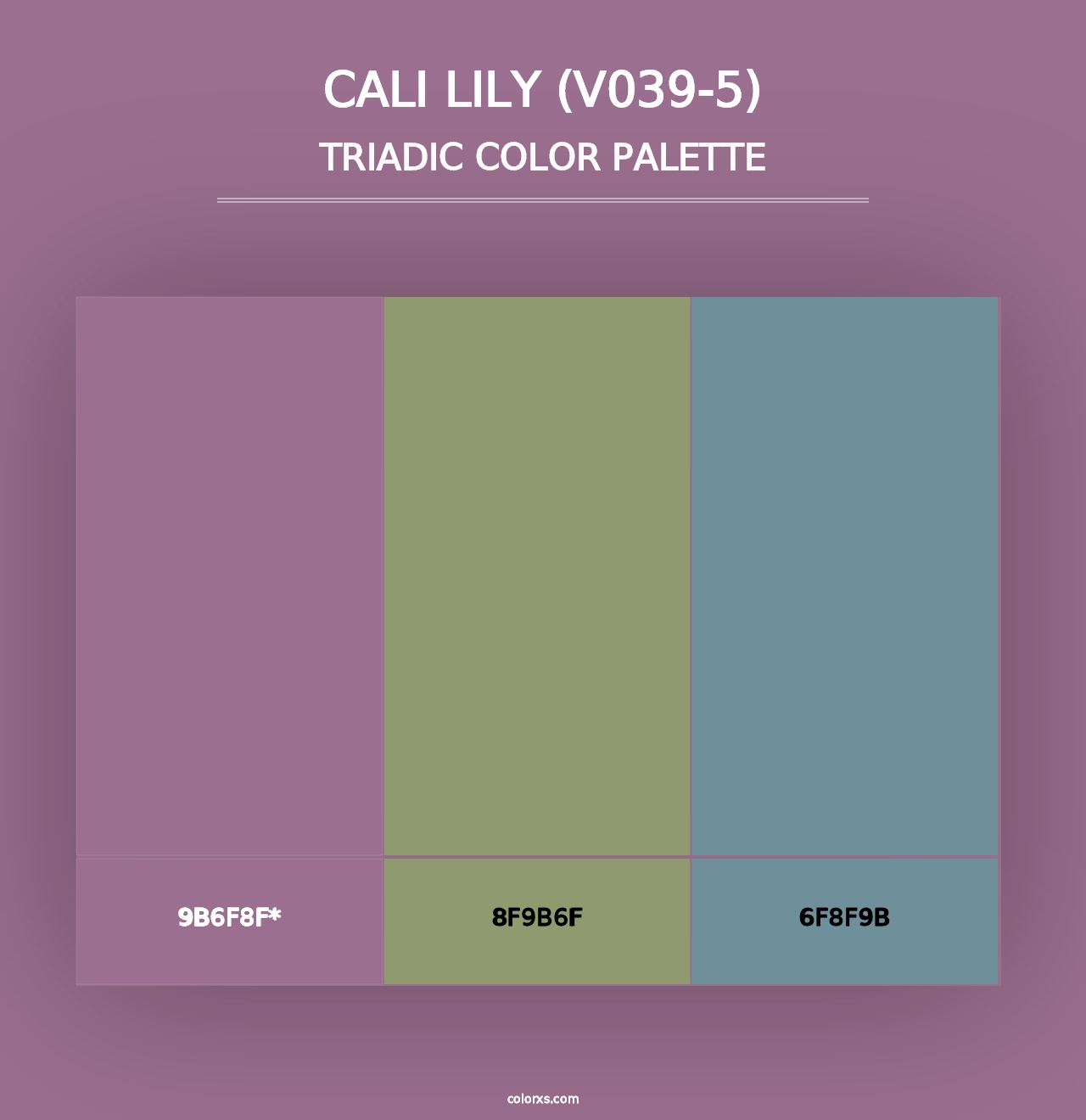 Cali Lily (V039-5) - Triadic Color Palette