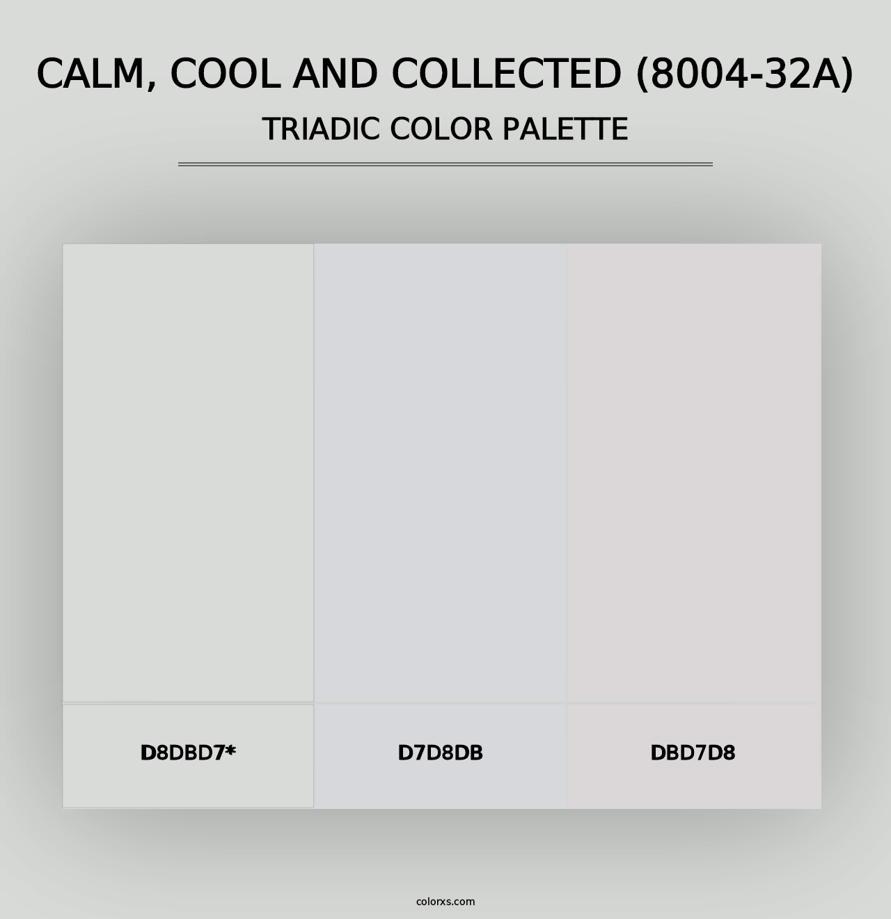 Calm, Cool and Collected (8004-32A) - Triadic Color Palette