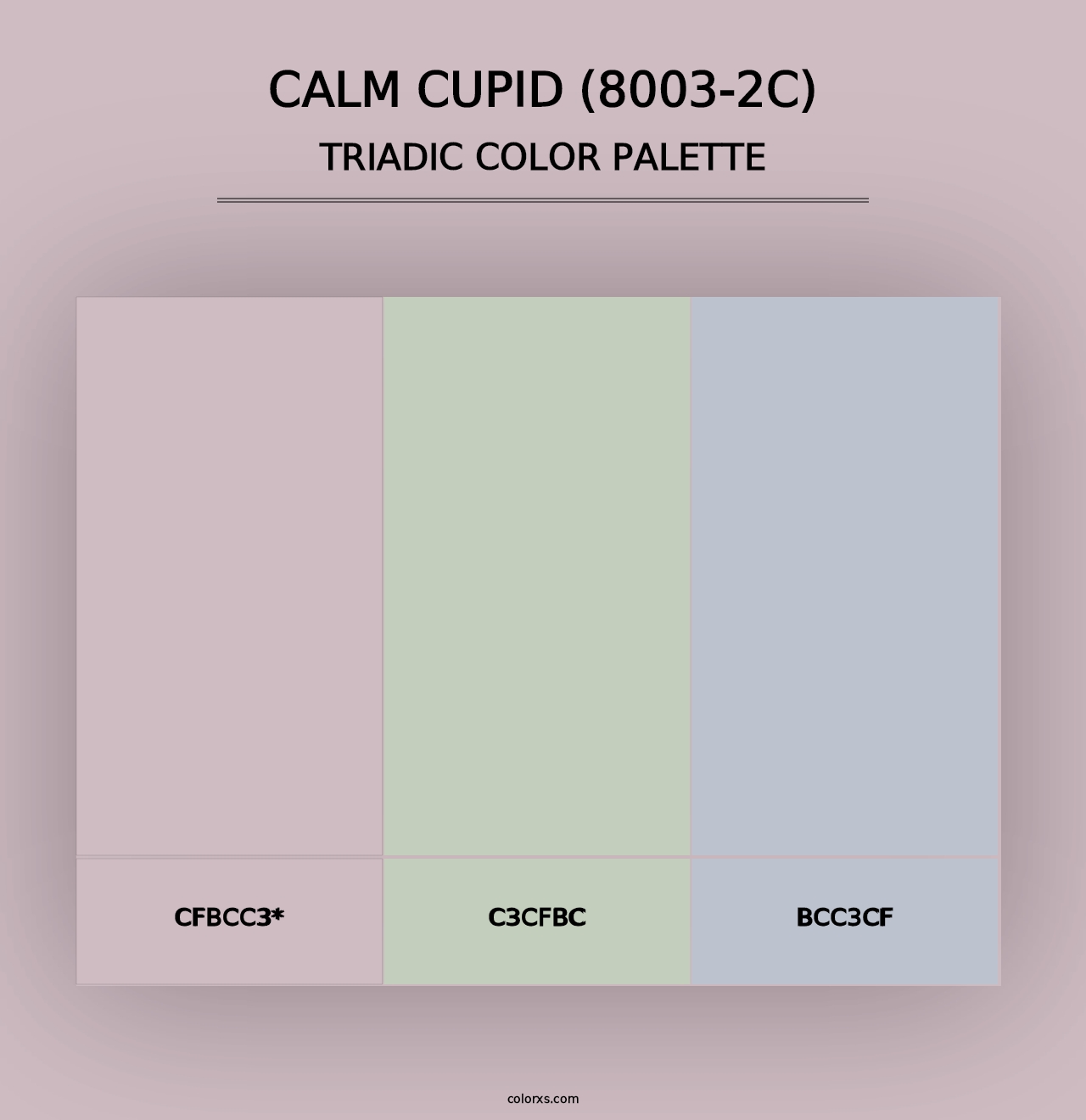 Calm Cupid (8003-2C) - Triadic Color Palette