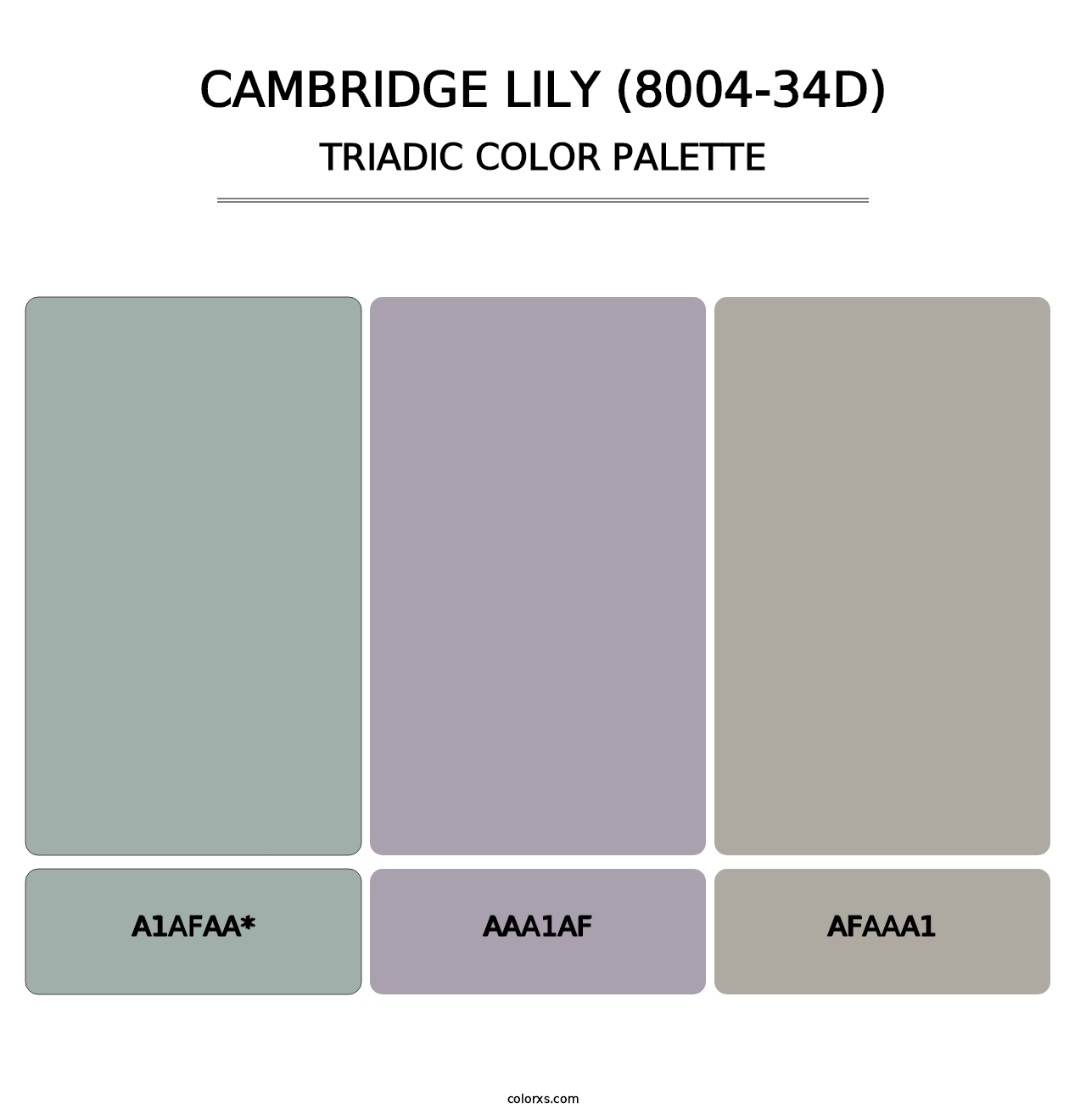 Cambridge Lily (8004-34D) - Triadic Color Palette