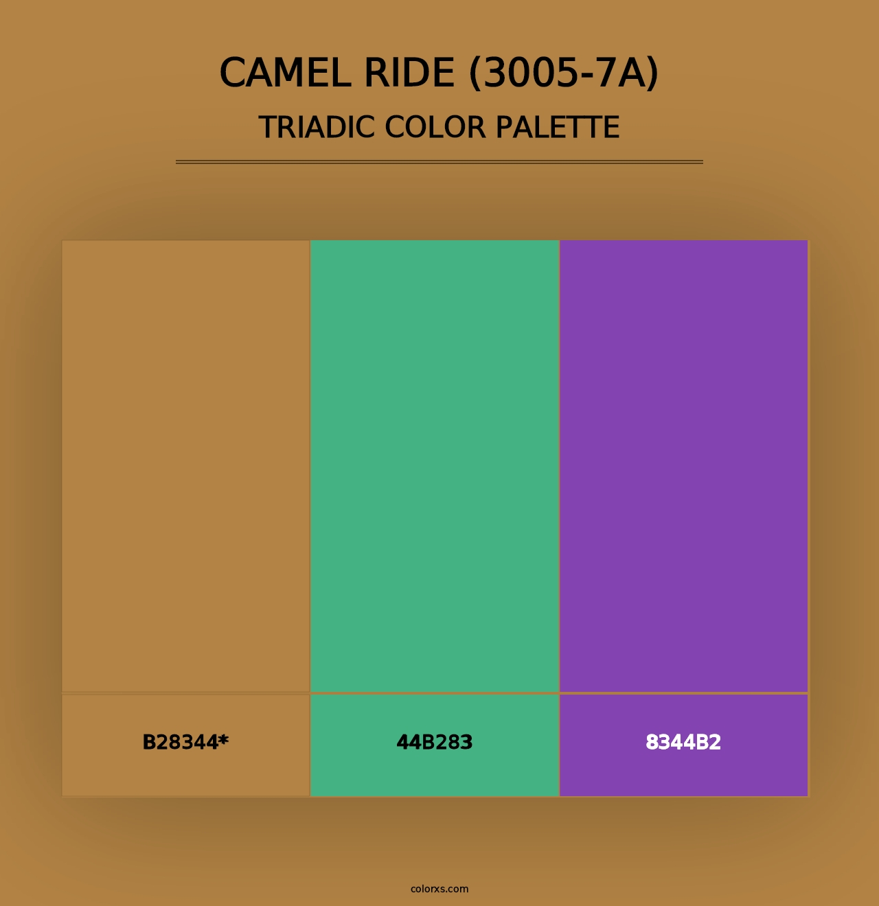 Camel Ride (3005-7A) - Triadic Color Palette