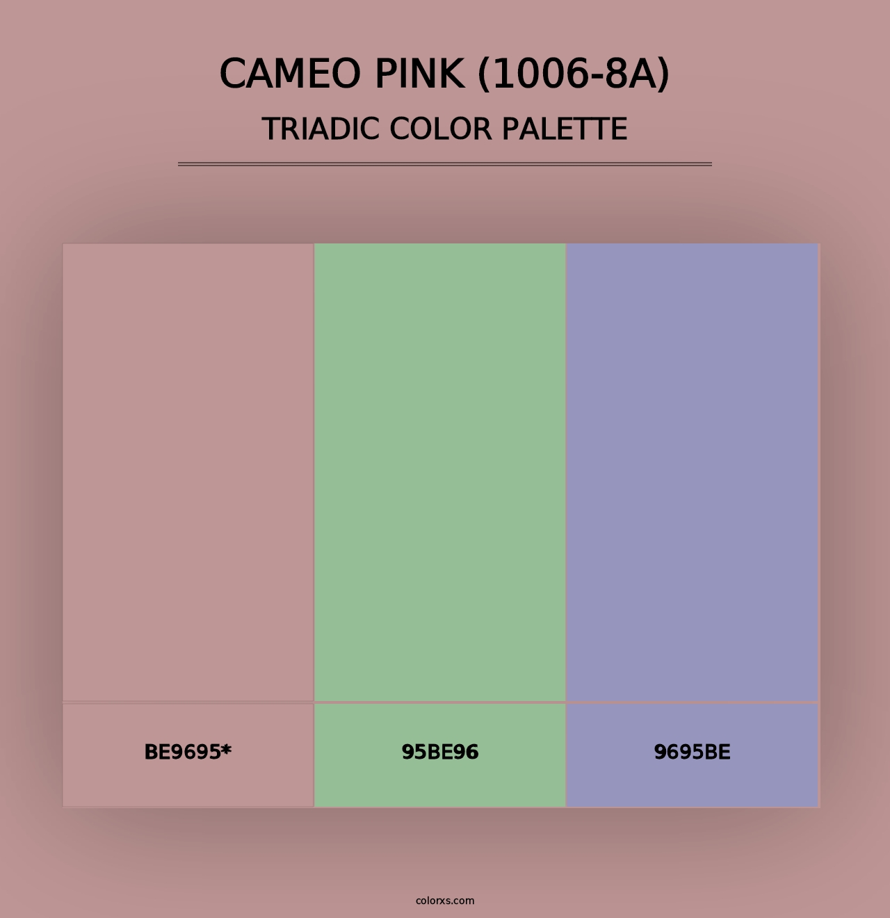 Cameo Pink (1006-8A) - Triadic Color Palette