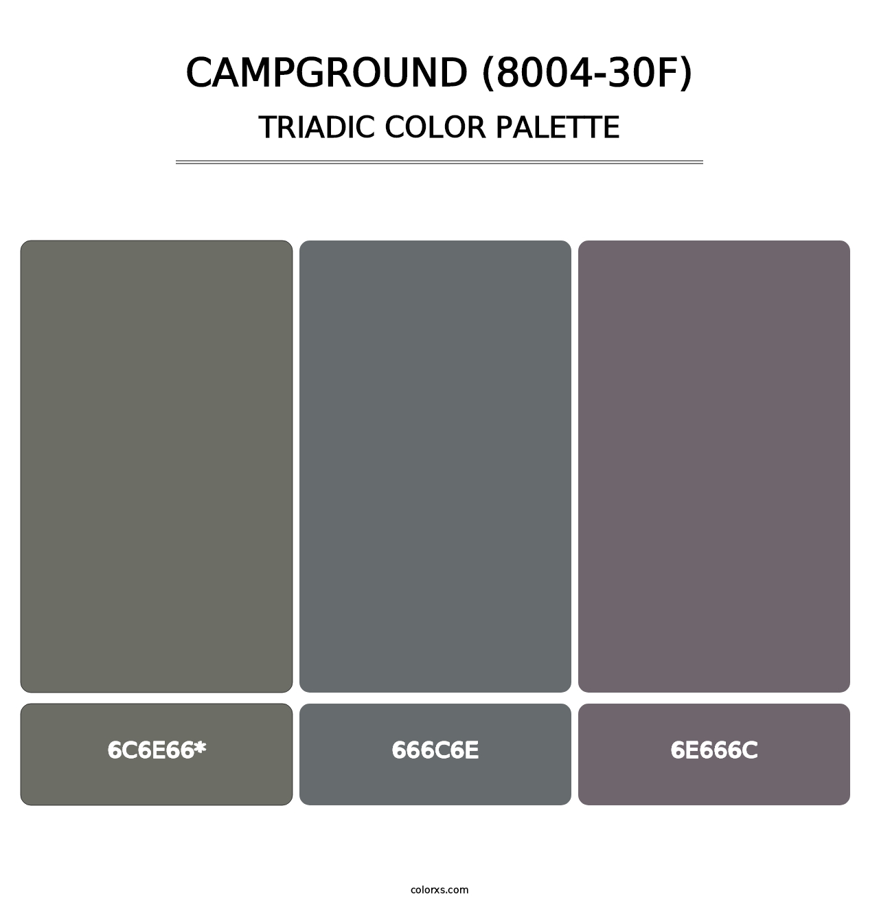 Campground (8004-30F) - Triadic Color Palette