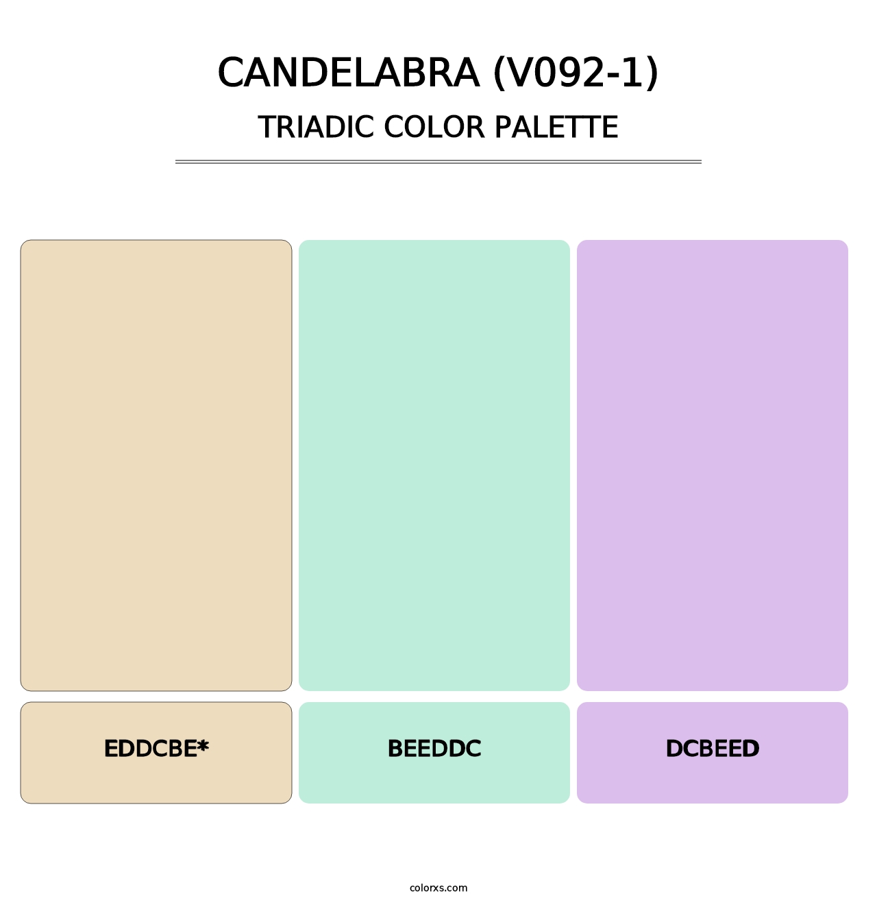 Candelabra (V092-1) - Triadic Color Palette