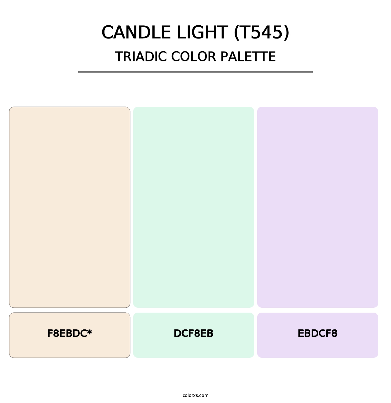 Candle Light (T545) - Triadic Color Palette