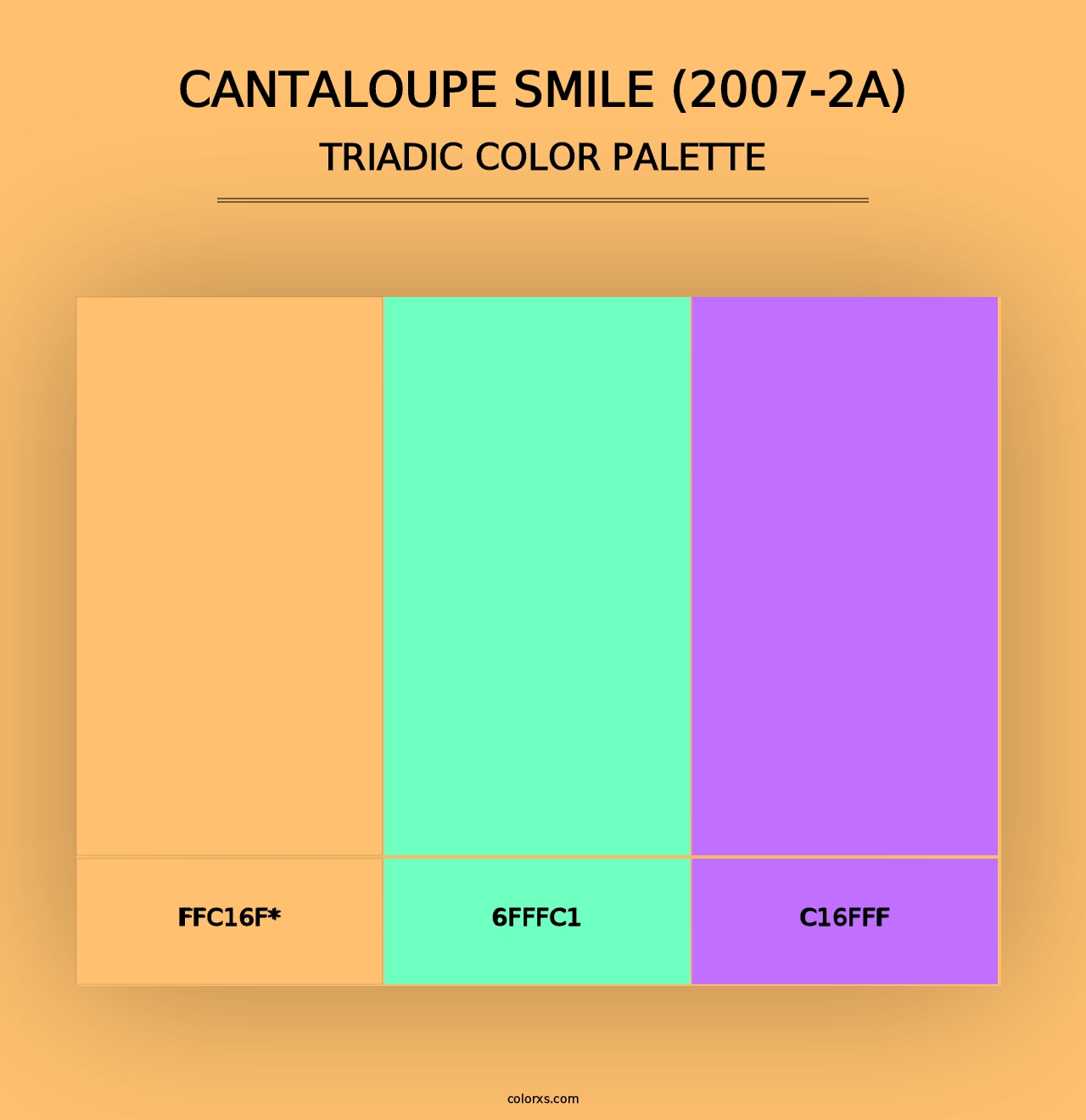 Cantaloupe Smile (2007-2A) - Triadic Color Palette