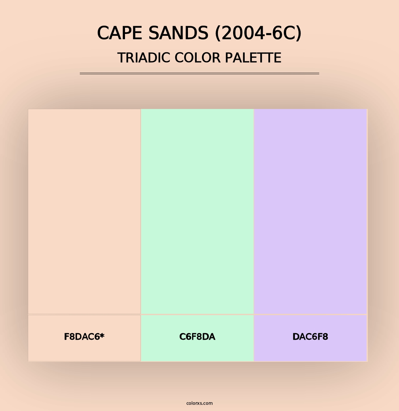 Cape Sands (2004-6C) - Triadic Color Palette