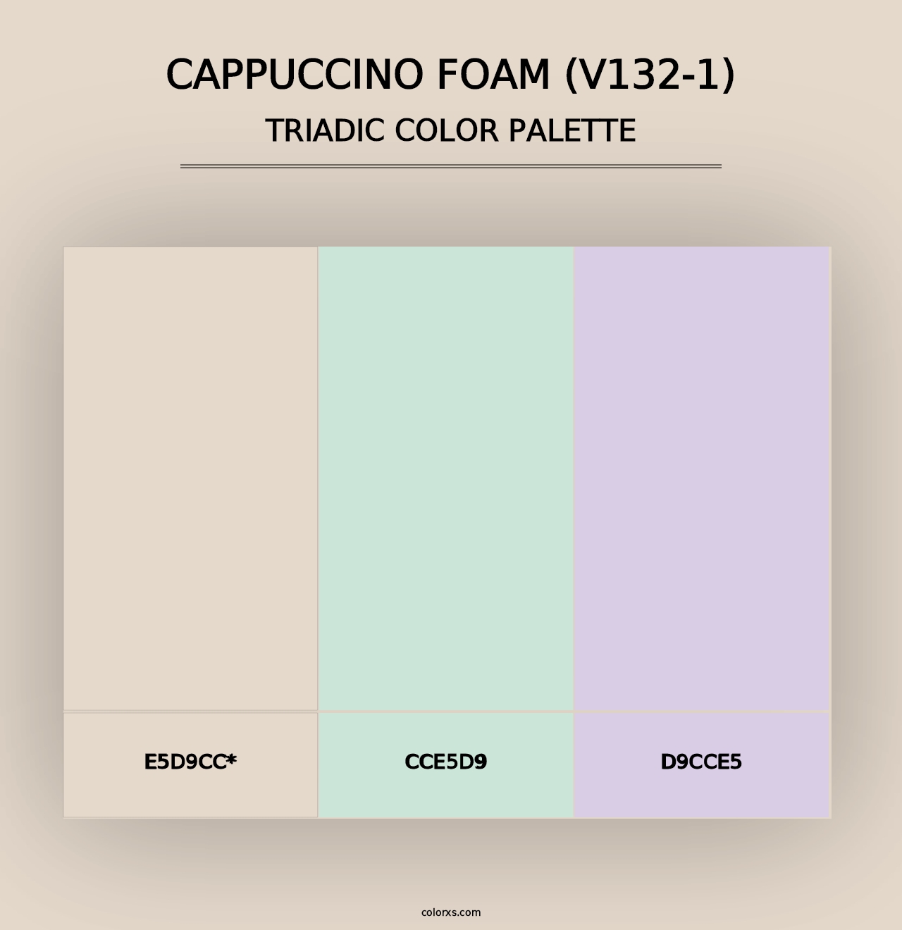 Cappuccino Foam (V132-1) - Triadic Color Palette