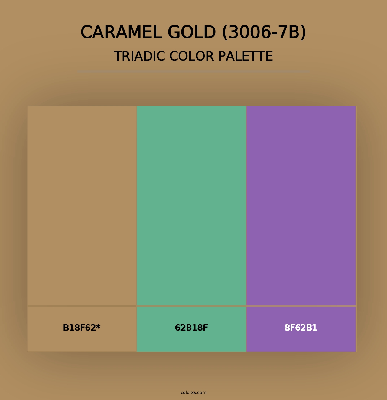 Caramel Gold (3006-7B) - Triadic Color Palette