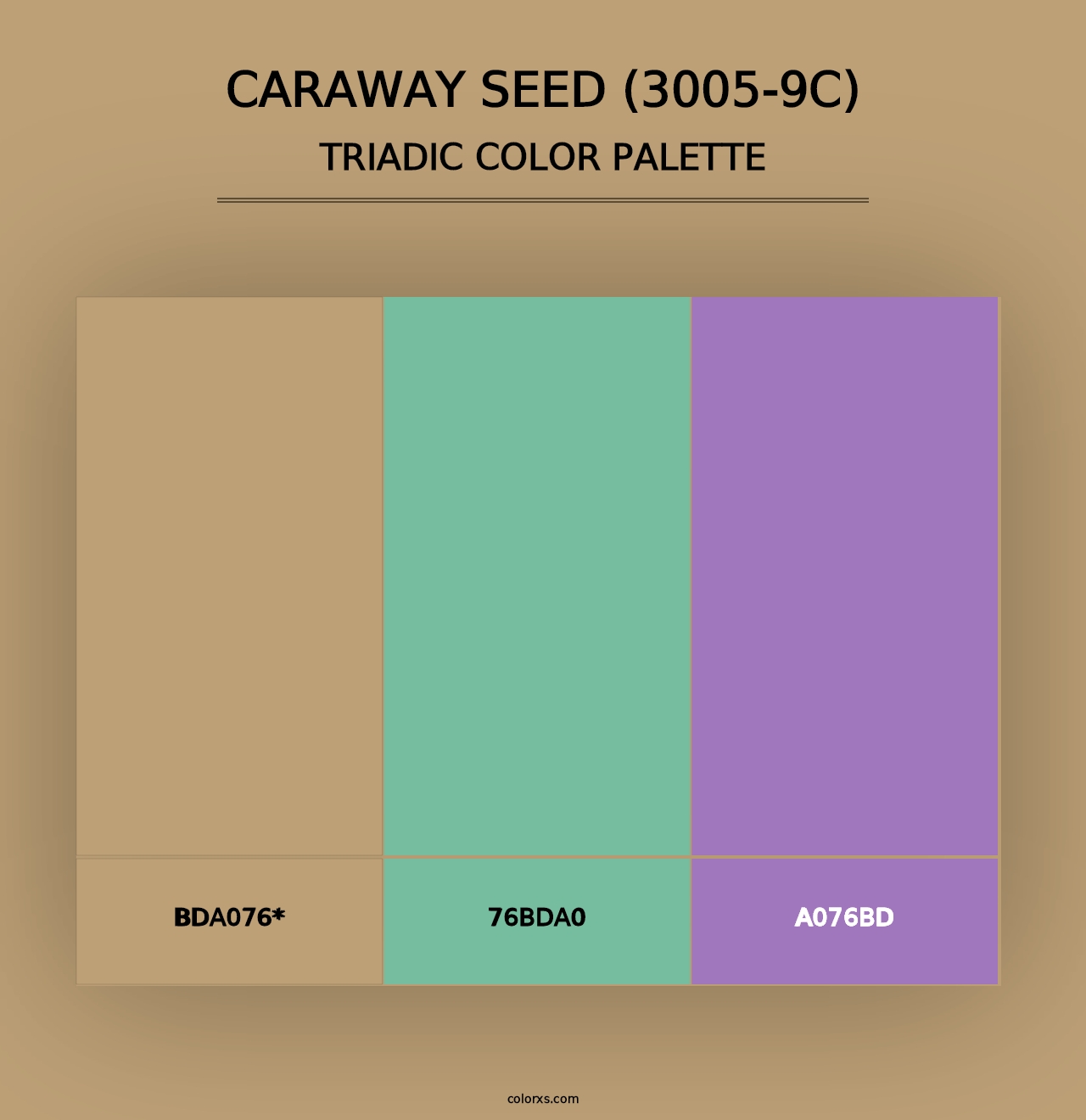 Caraway Seed (3005-9C) - Triadic Color Palette