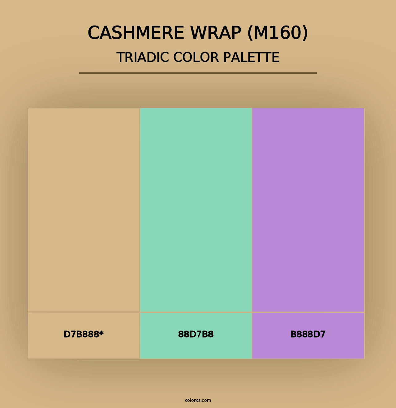 Cashmere Wrap (M160) - Triadic Color Palette