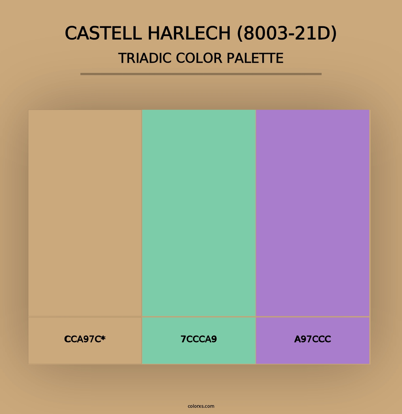 Castell Harlech (8003-21D) - Triadic Color Palette