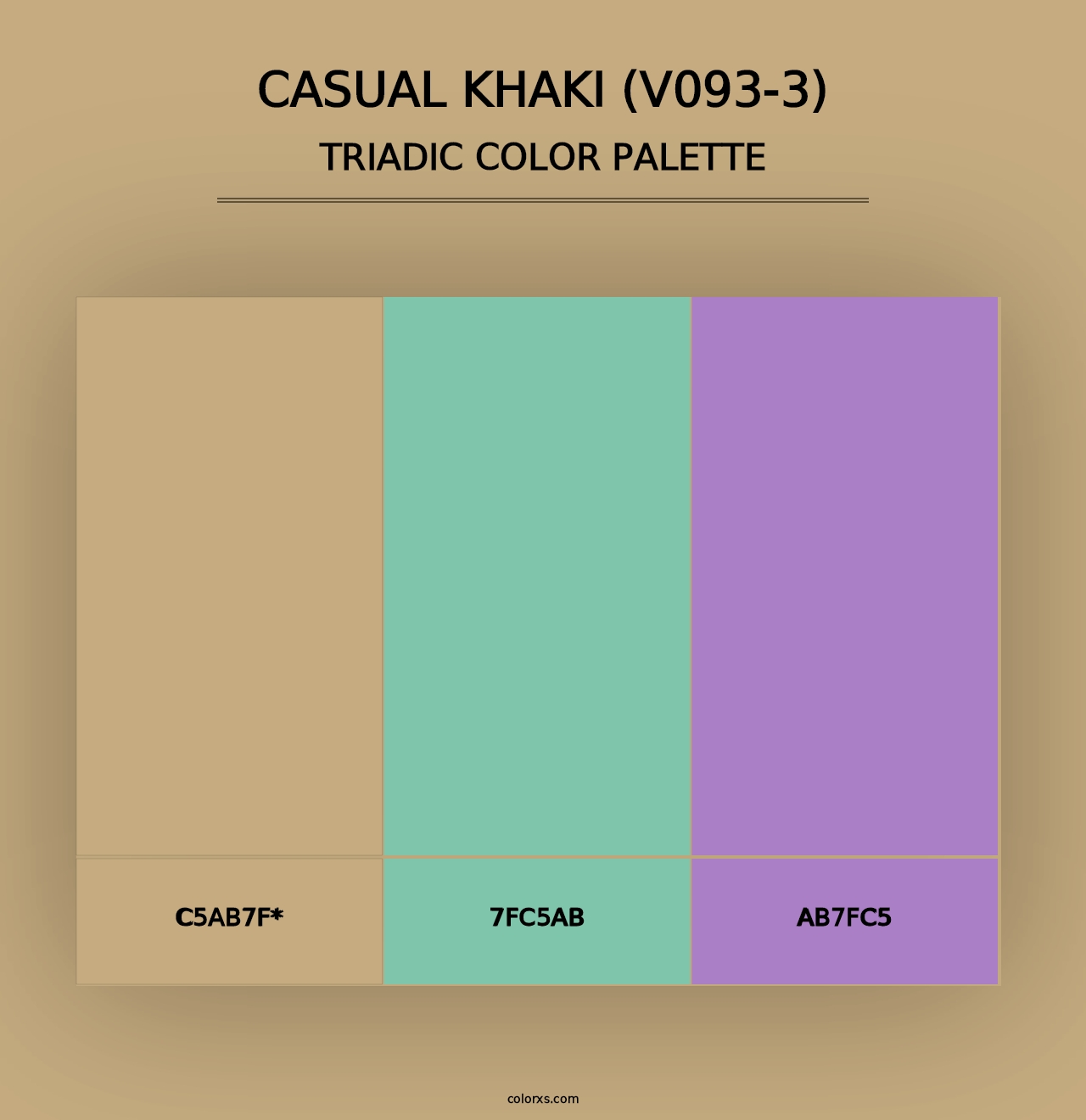 Casual Khaki (V093-3) - Triadic Color Palette