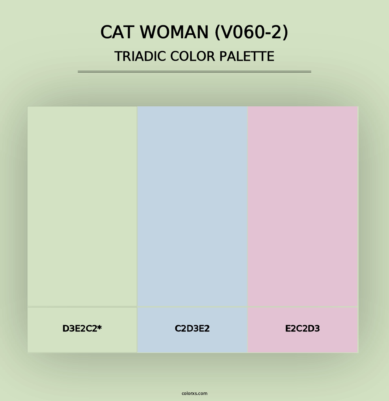 Cat Woman (V060-2) - Triadic Color Palette