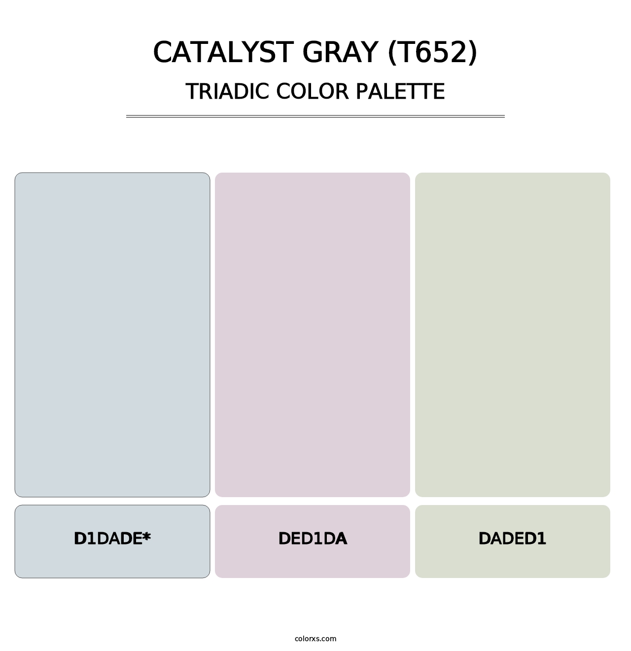 Catalyst Gray (T652) - Triadic Color Palette