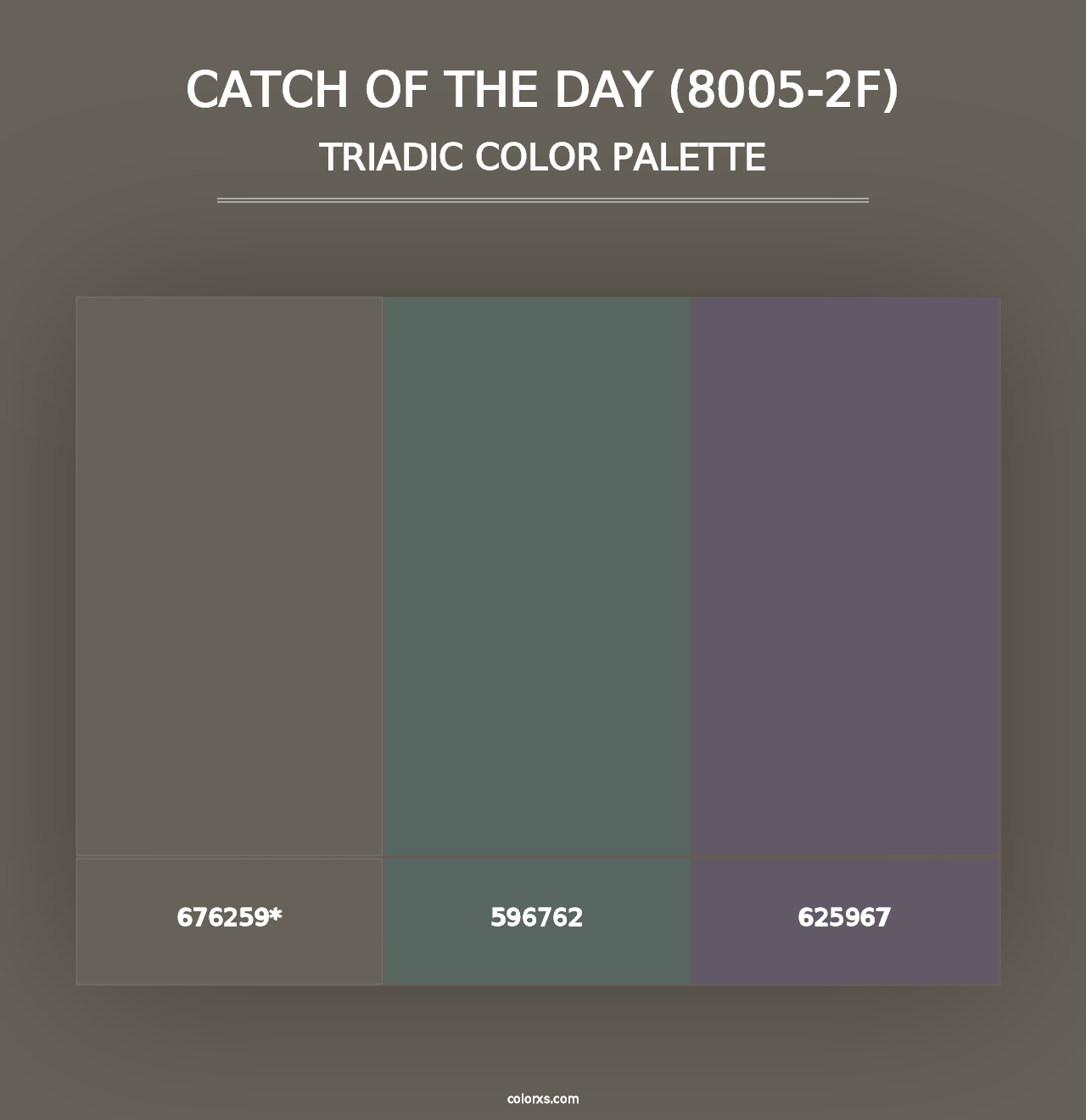 Catch of the Day (8005-2F) - Triadic Color Palette