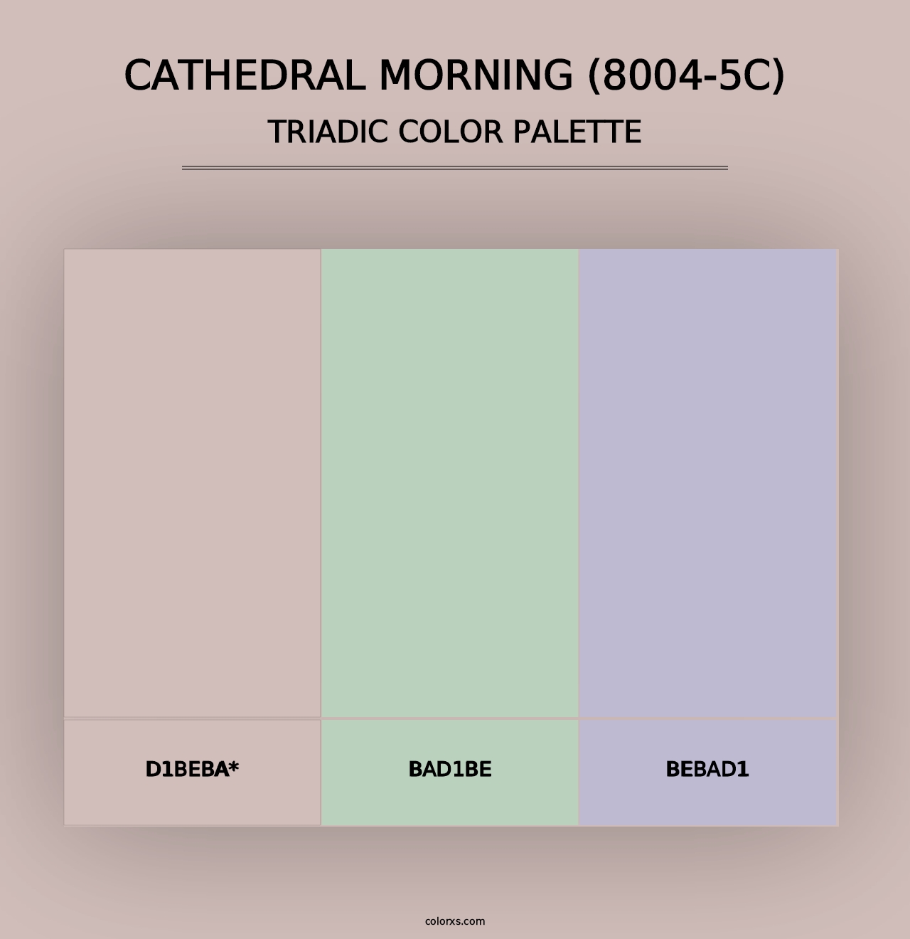 Cathedral Morning (8004-5C) - Triadic Color Palette