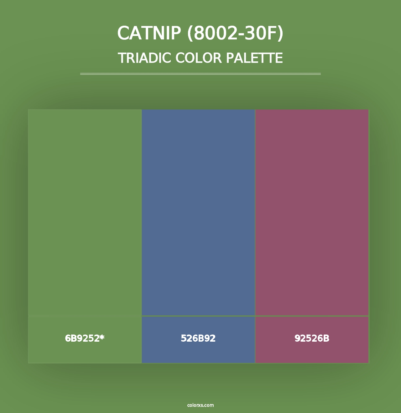 Catnip (8002-30F) - Triadic Color Palette