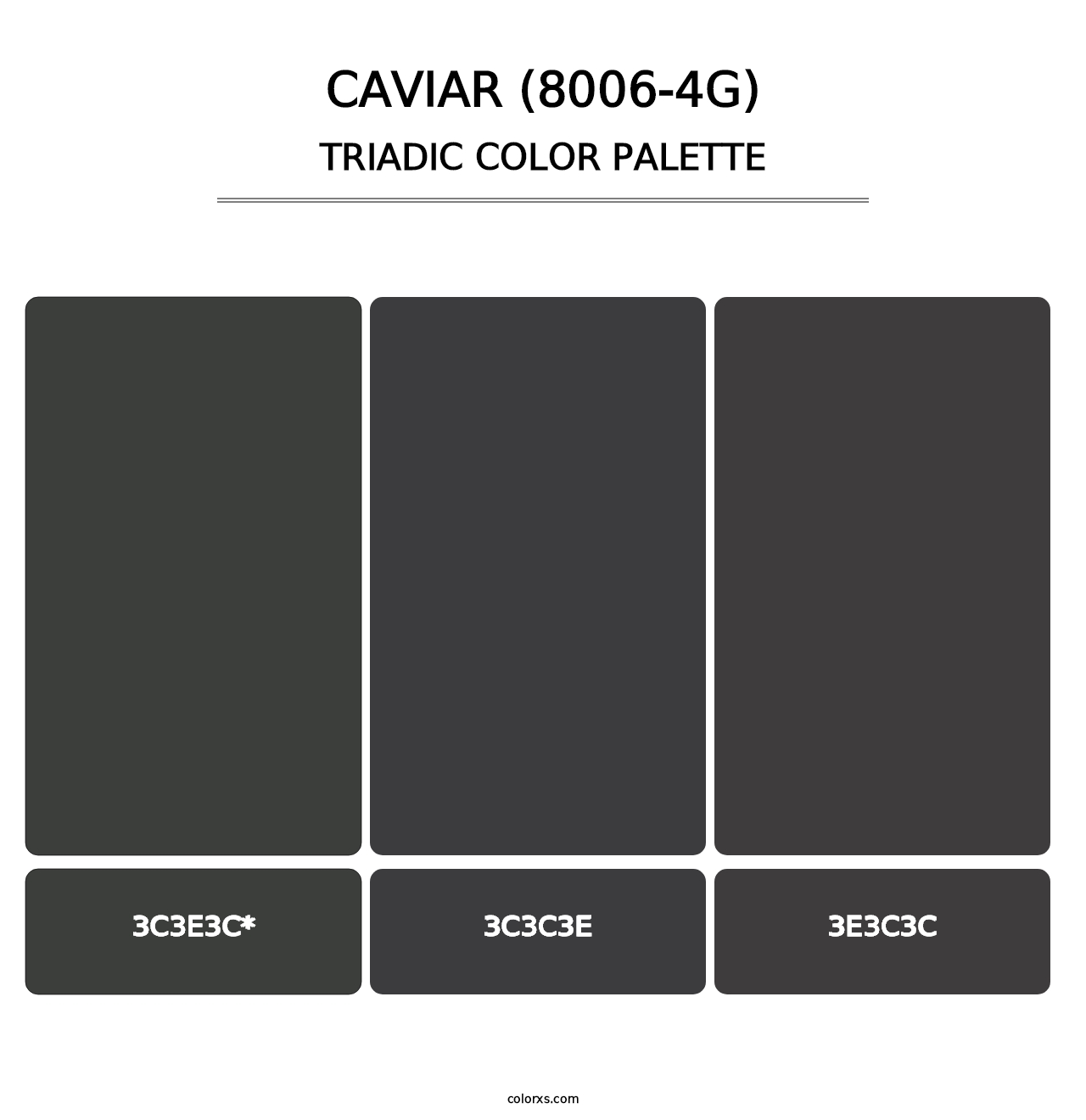 Caviar (8006-4G) - Triadic Color Palette