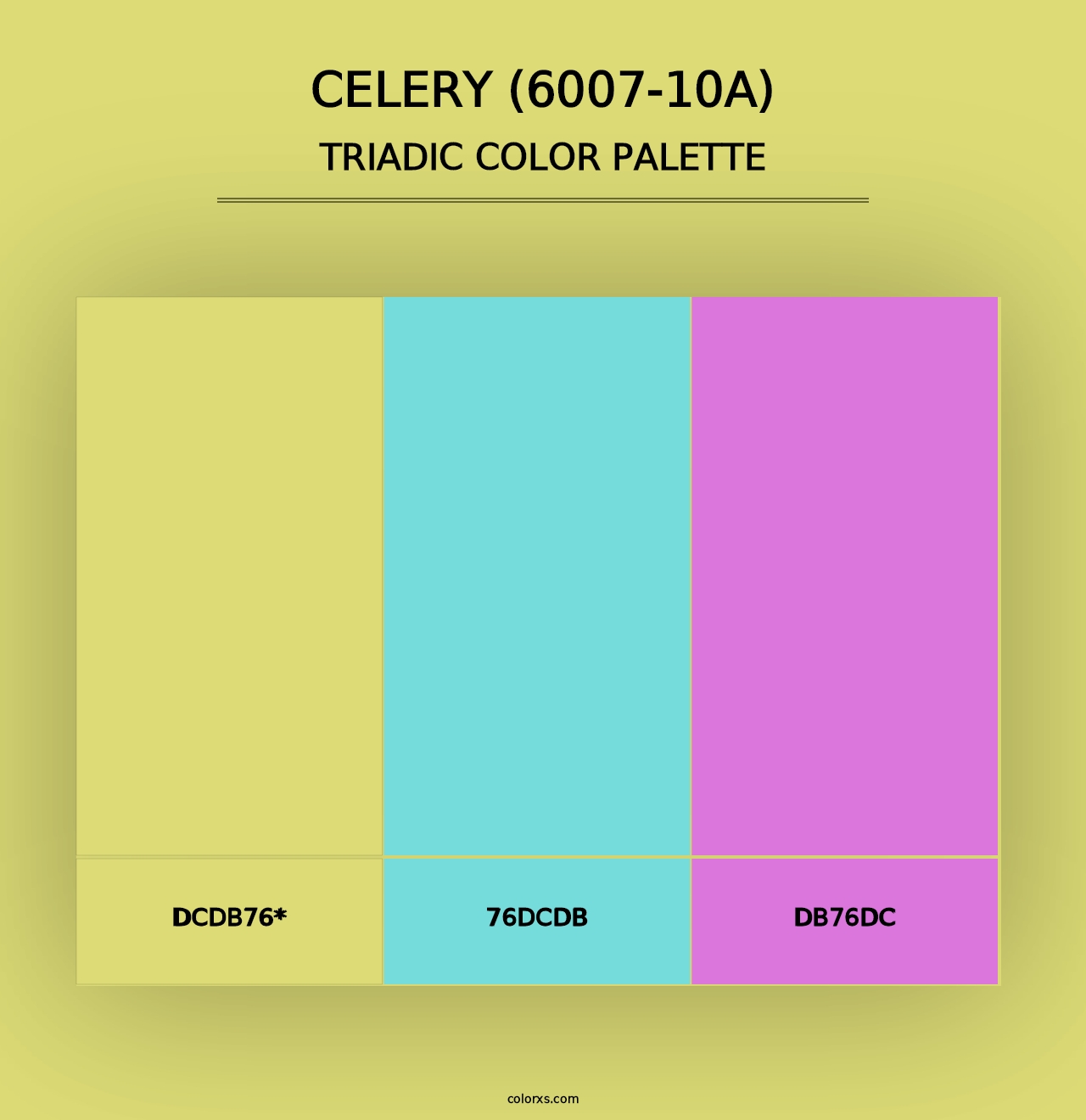 Celery (6007-10A) - Triadic Color Palette