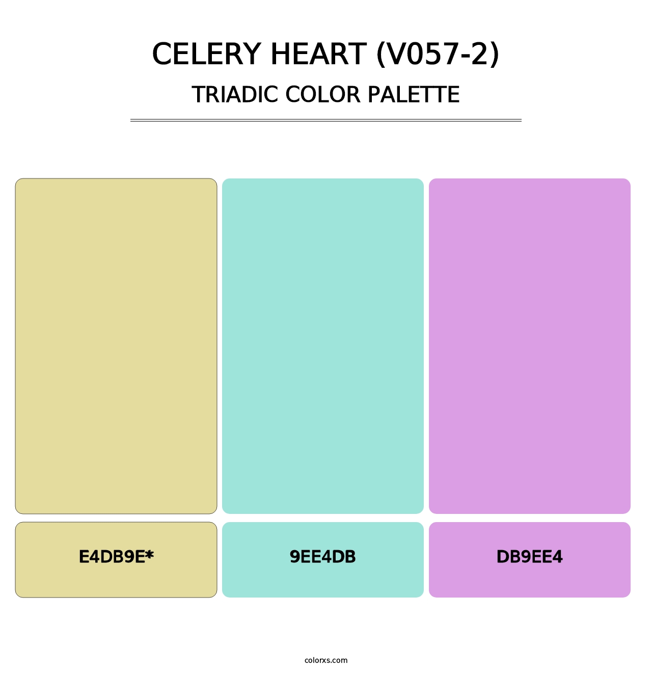 Celery Heart (V057-2) - Triadic Color Palette