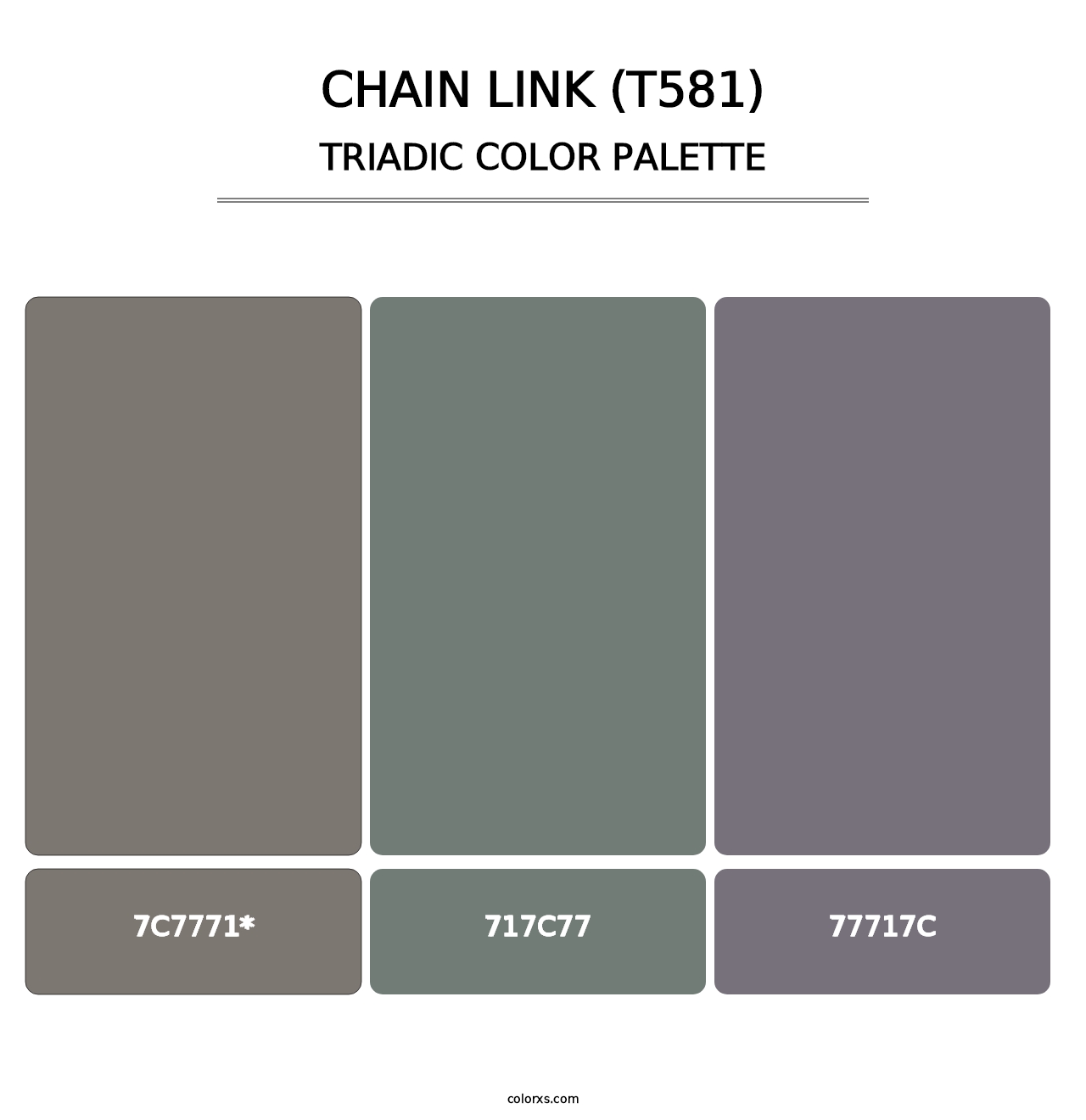 Chain Link (T581) - Triadic Color Palette