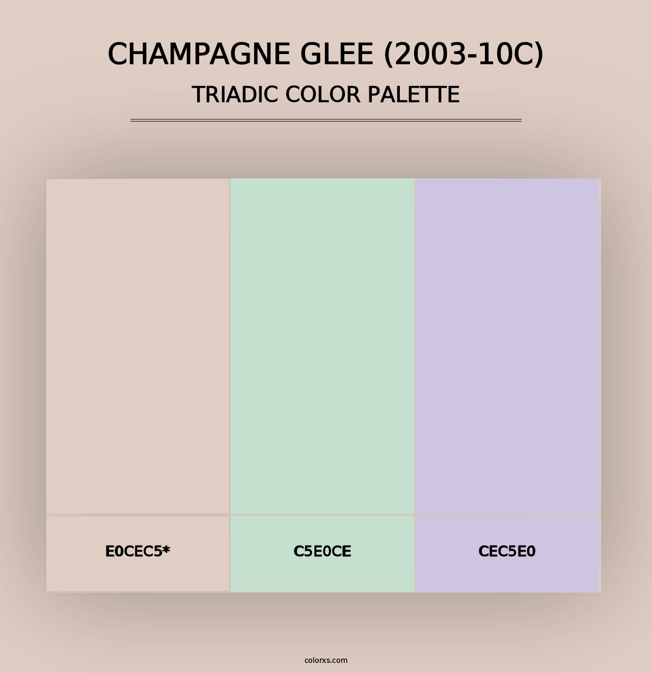 Champagne Glee (2003-10C) - Triadic Color Palette