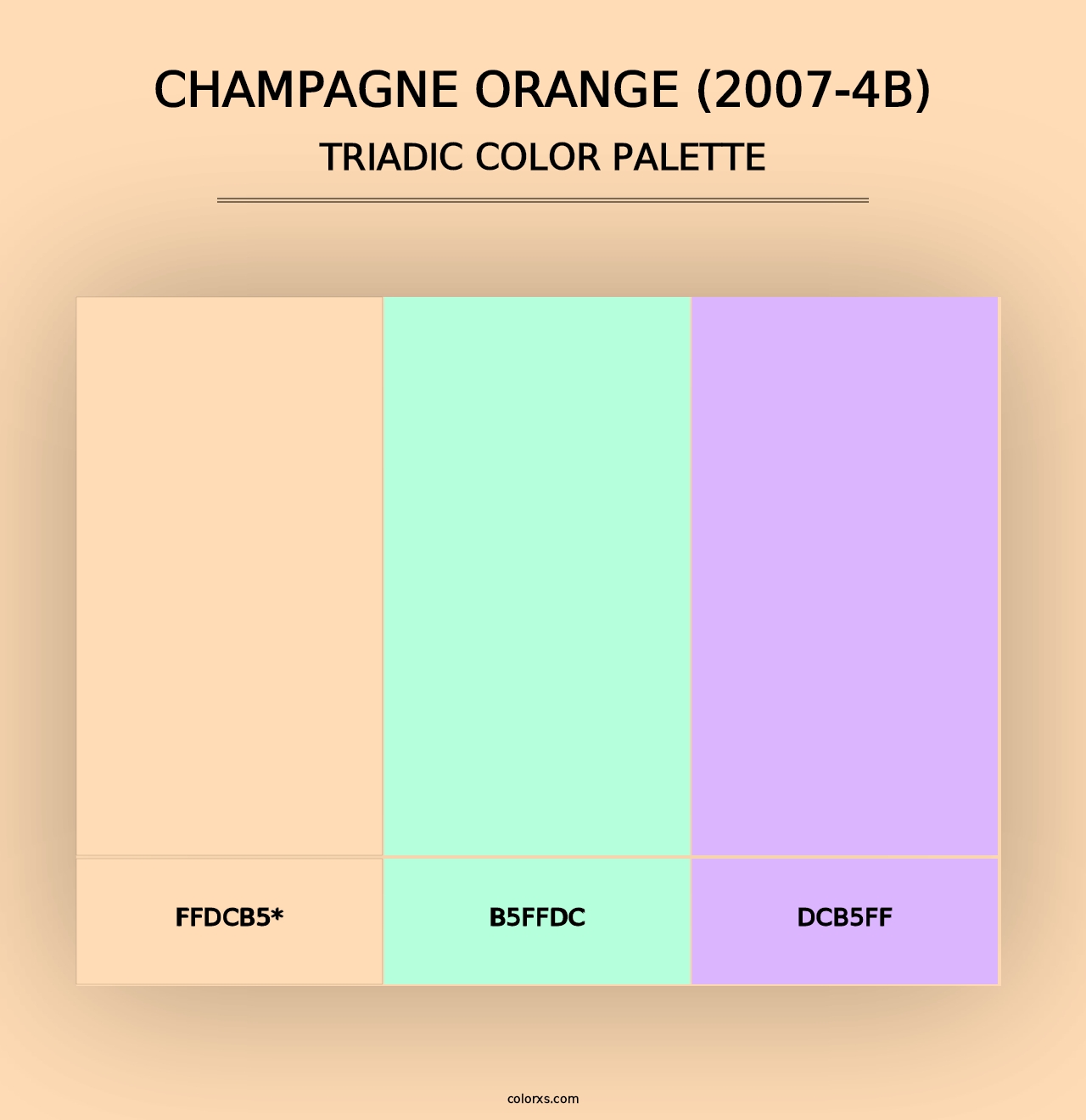 Champagne Orange (2007-4B) - Triadic Color Palette