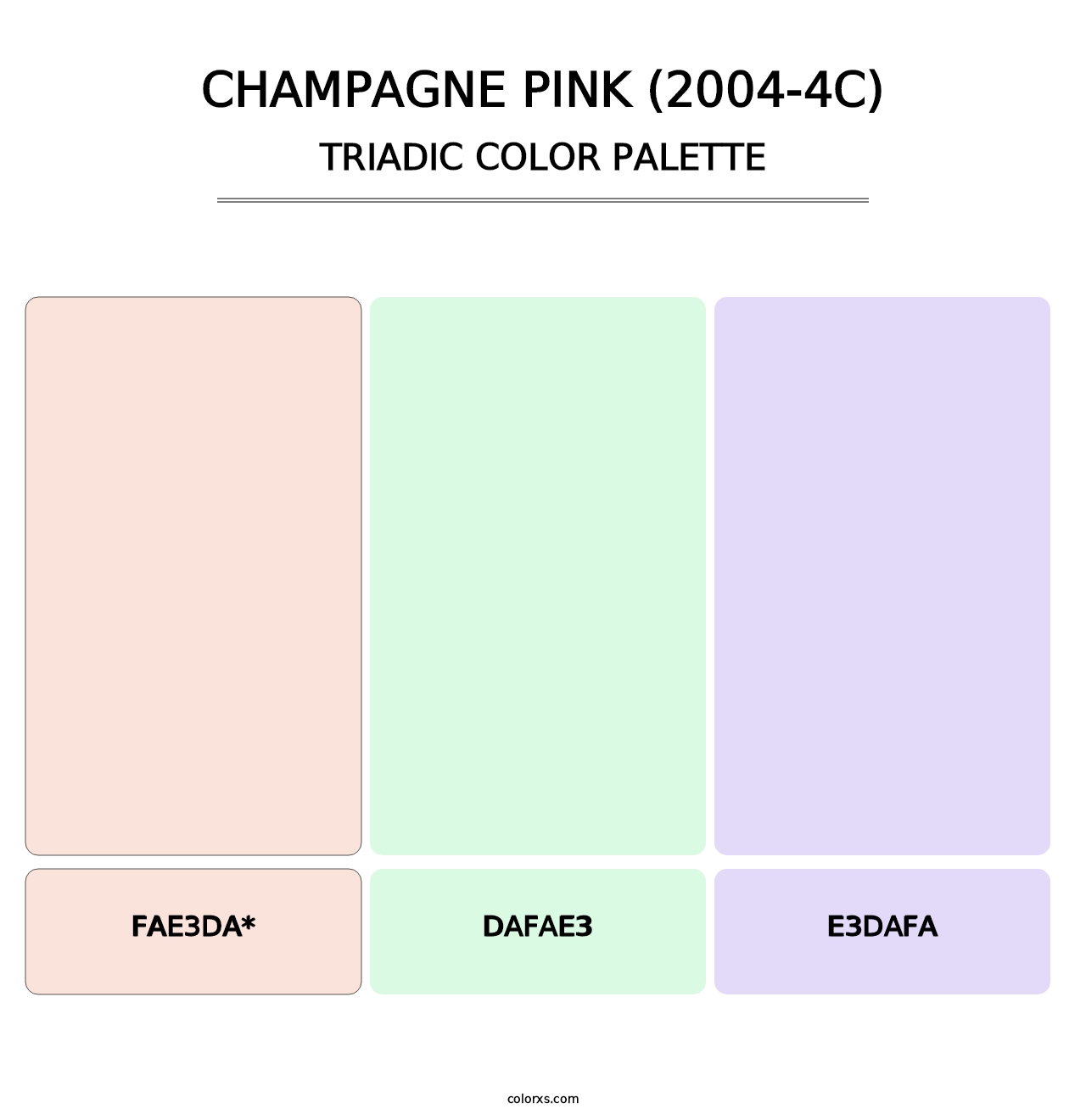 Champagne Pink (2004-4C) - Triadic Color Palette