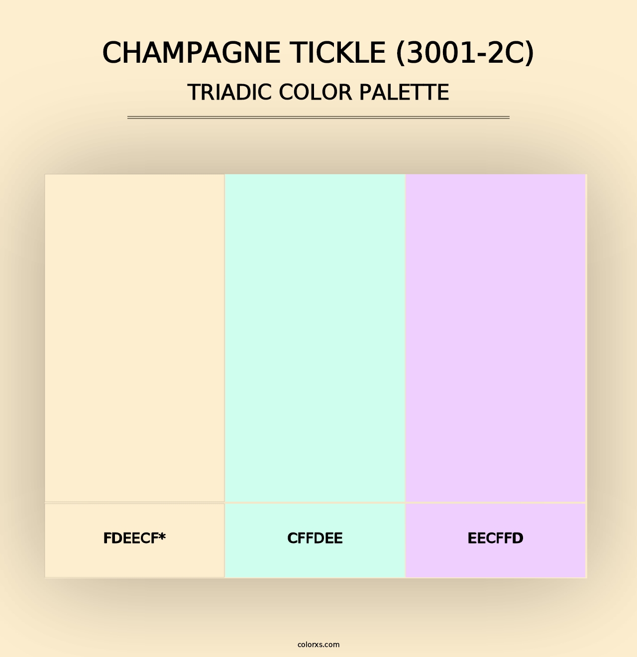 Champagne Tickle (3001-2C) - Triadic Color Palette