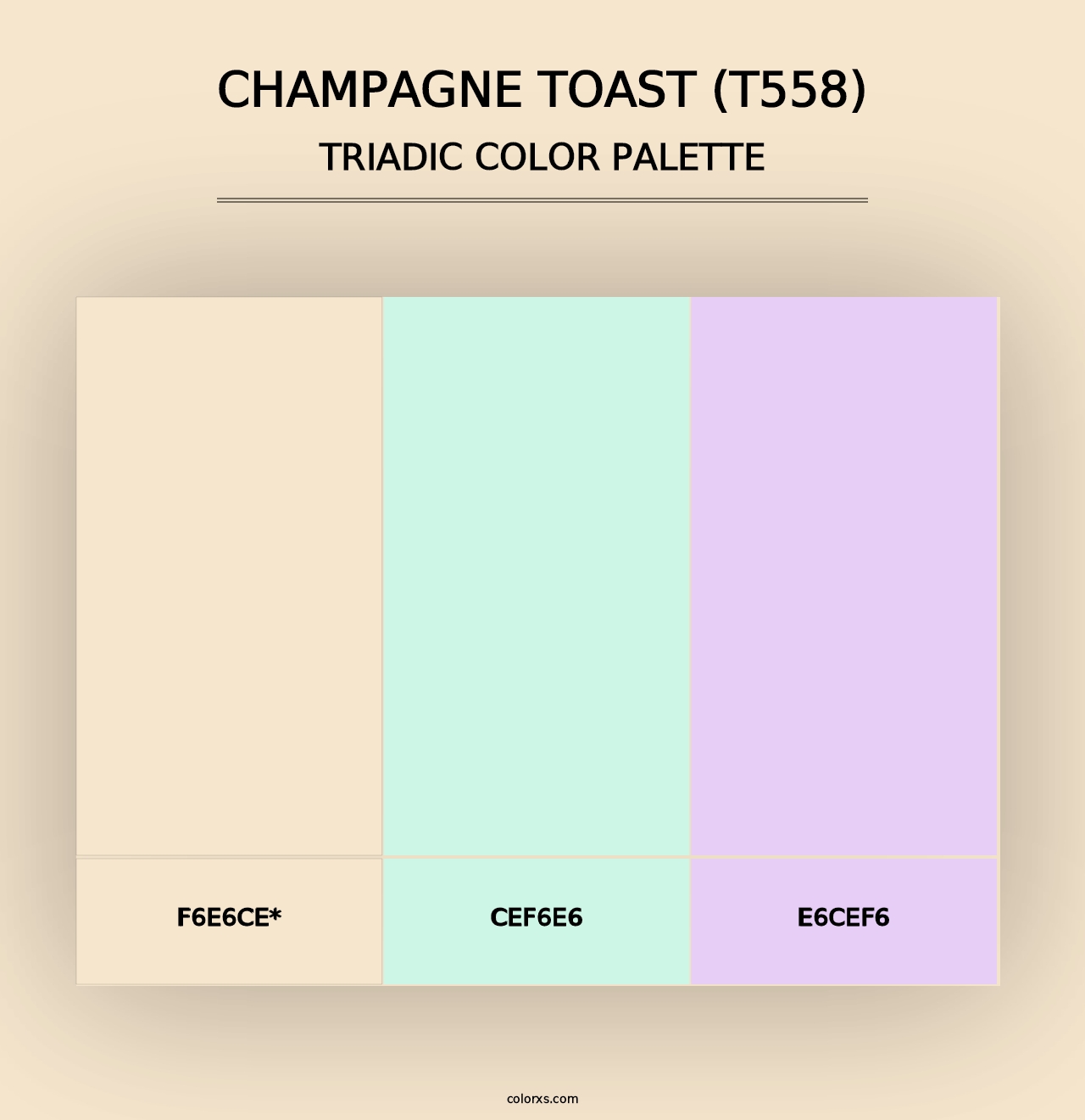 Champagne Toast (T558) - Triadic Color Palette