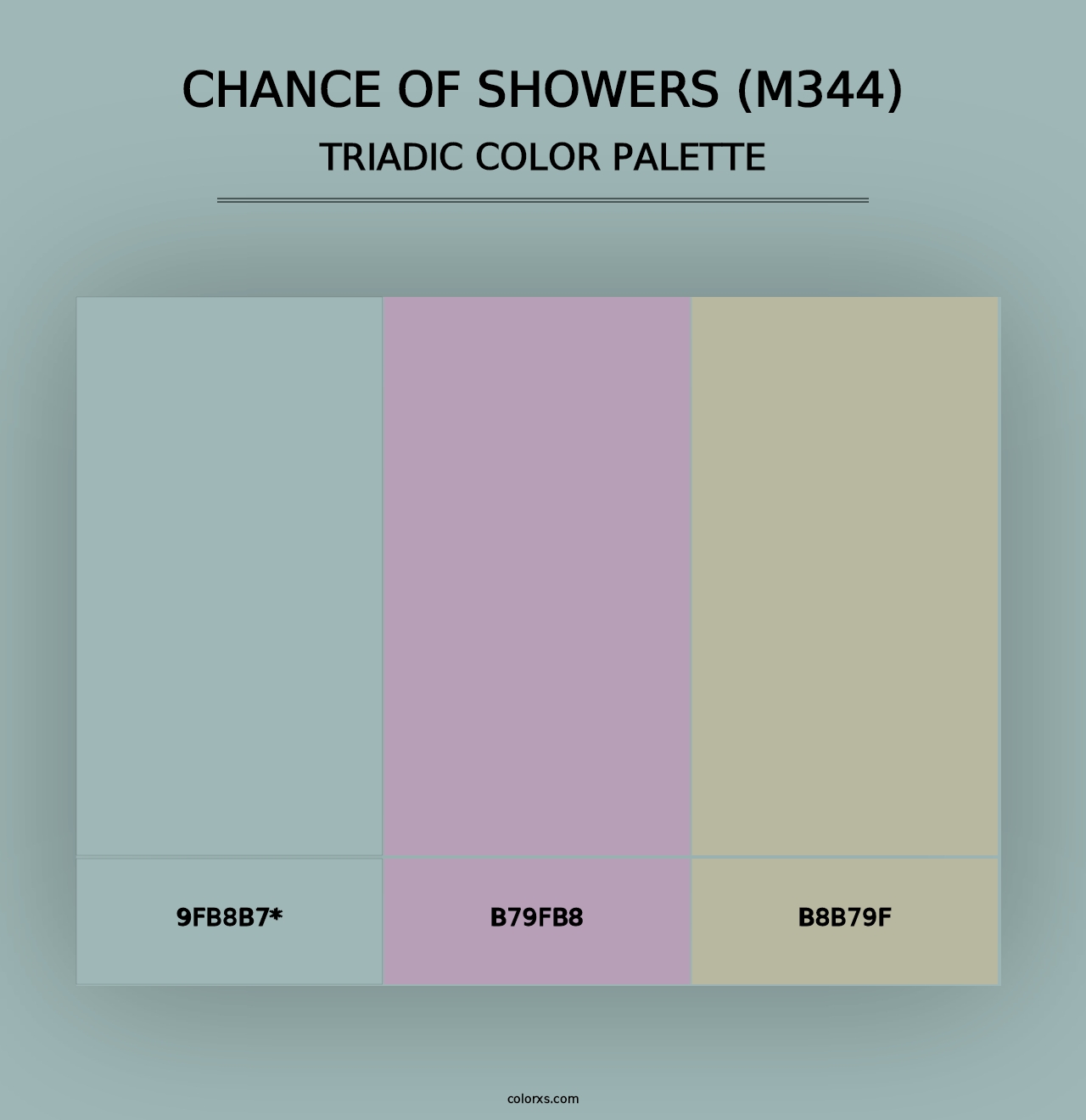 Chance of Showers (M344) - Triadic Color Palette