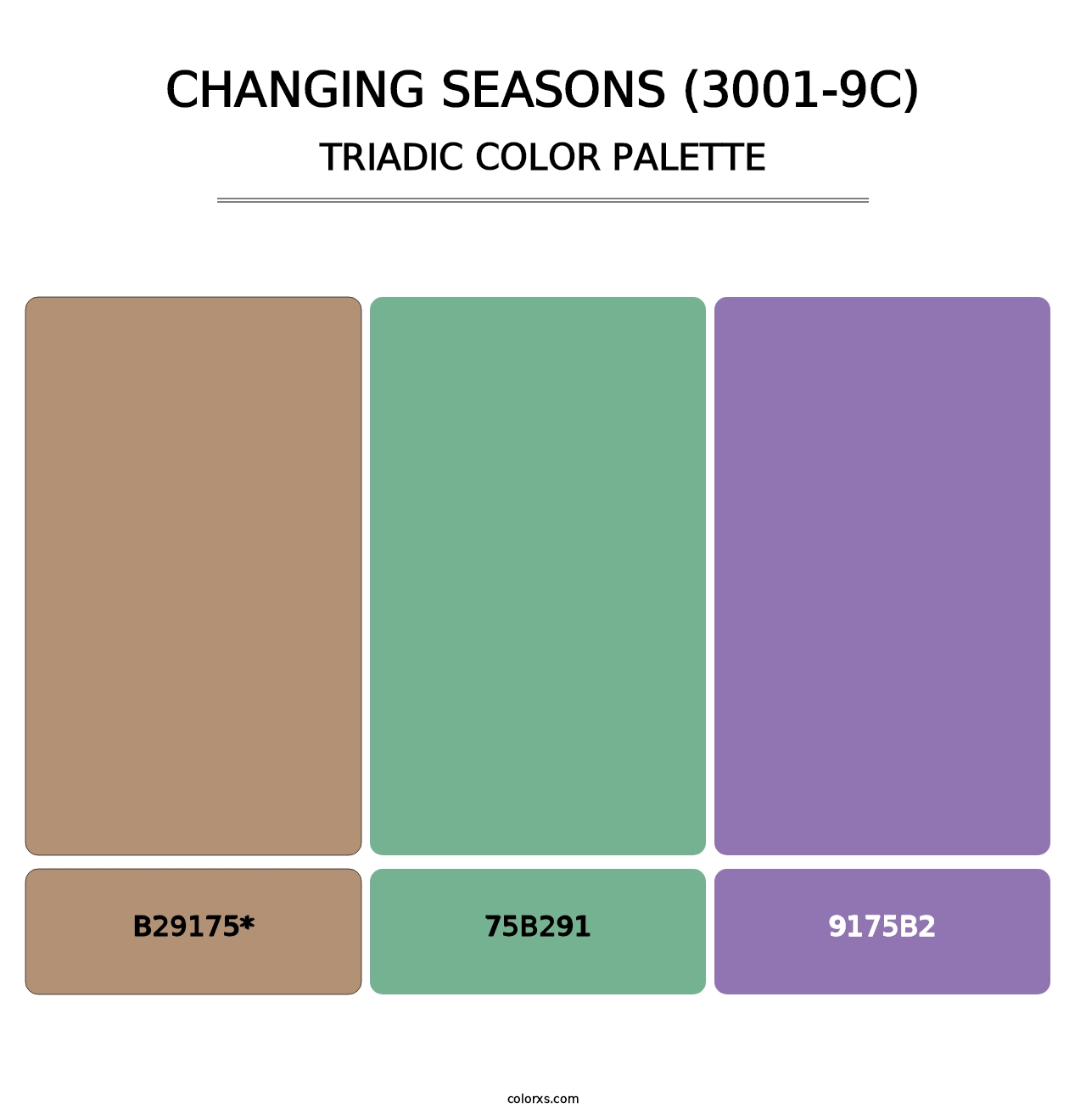 Changing Seasons (3001-9C) - Triadic Color Palette