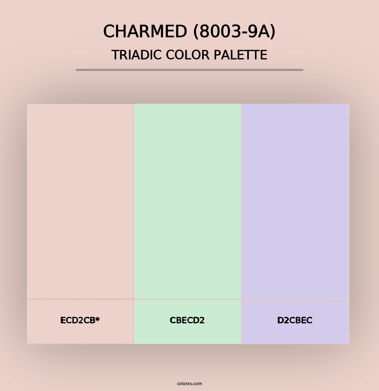 Charmed (8003-9A) - Triadic Color Palette