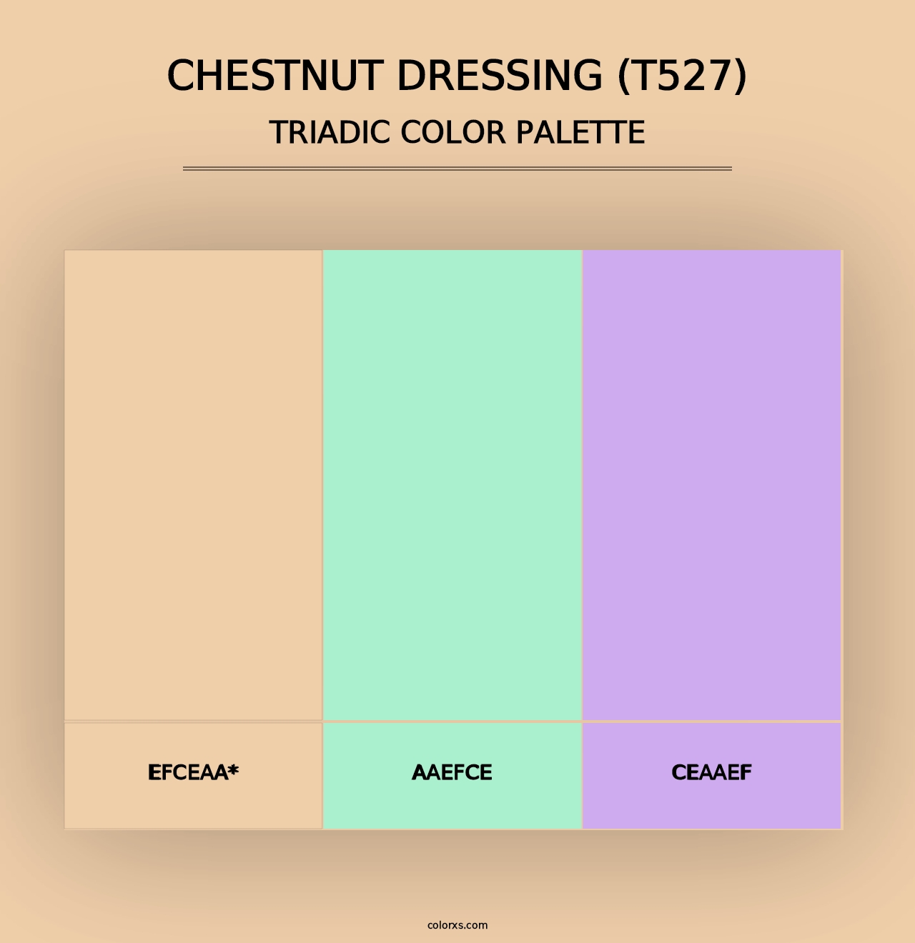 Chestnut Dressing (T527) - Triadic Color Palette