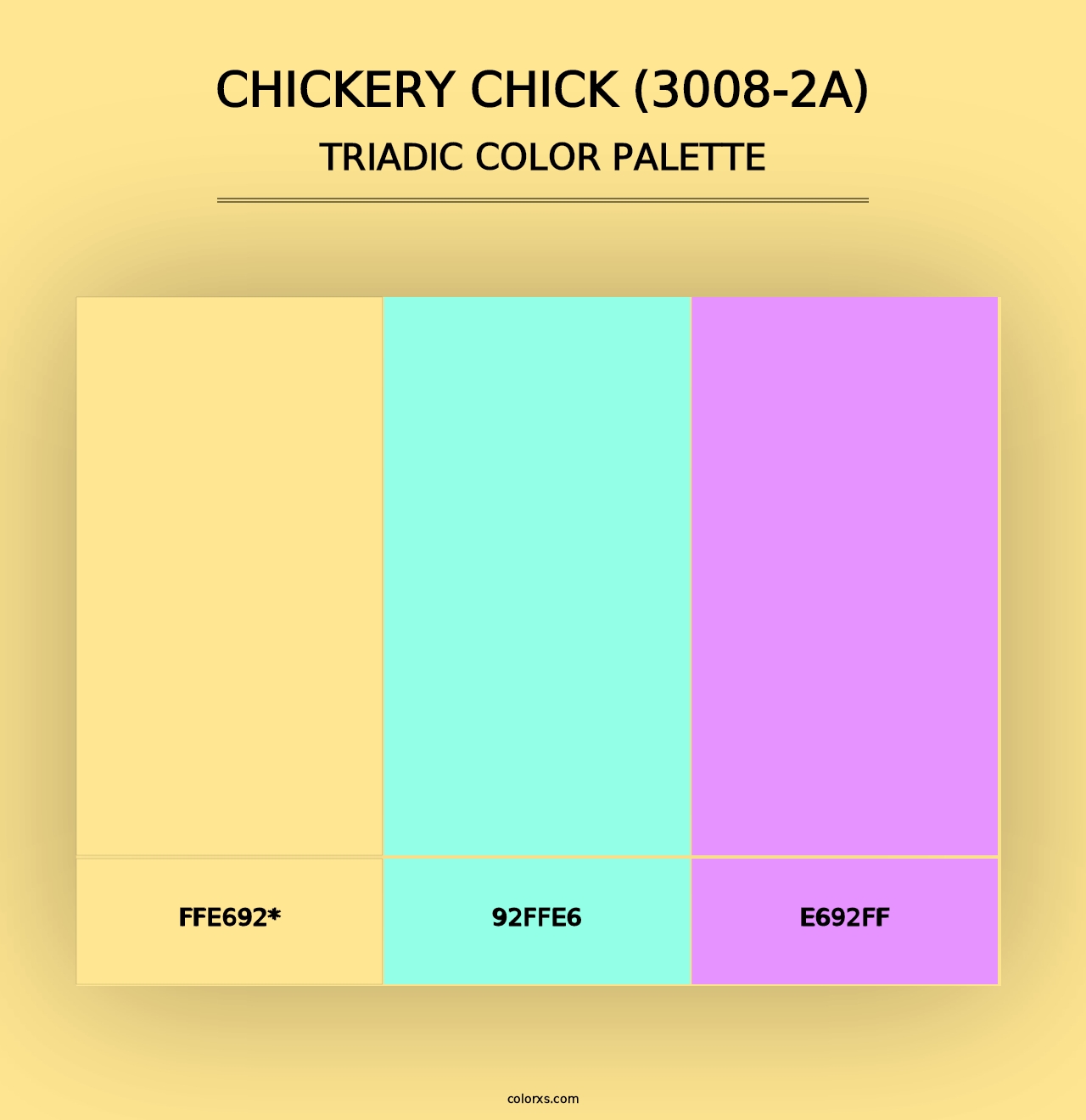 Chickery Chick (3008-2A) - Triadic Color Palette