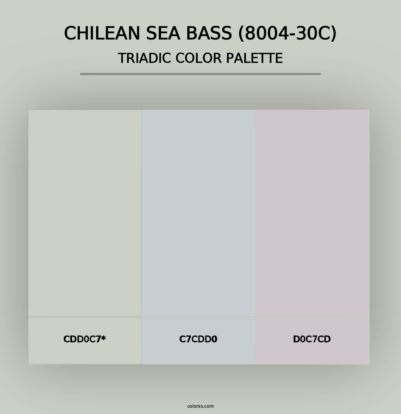 Chilean Sea Bass (8004-30C) - Triadic Color Palette