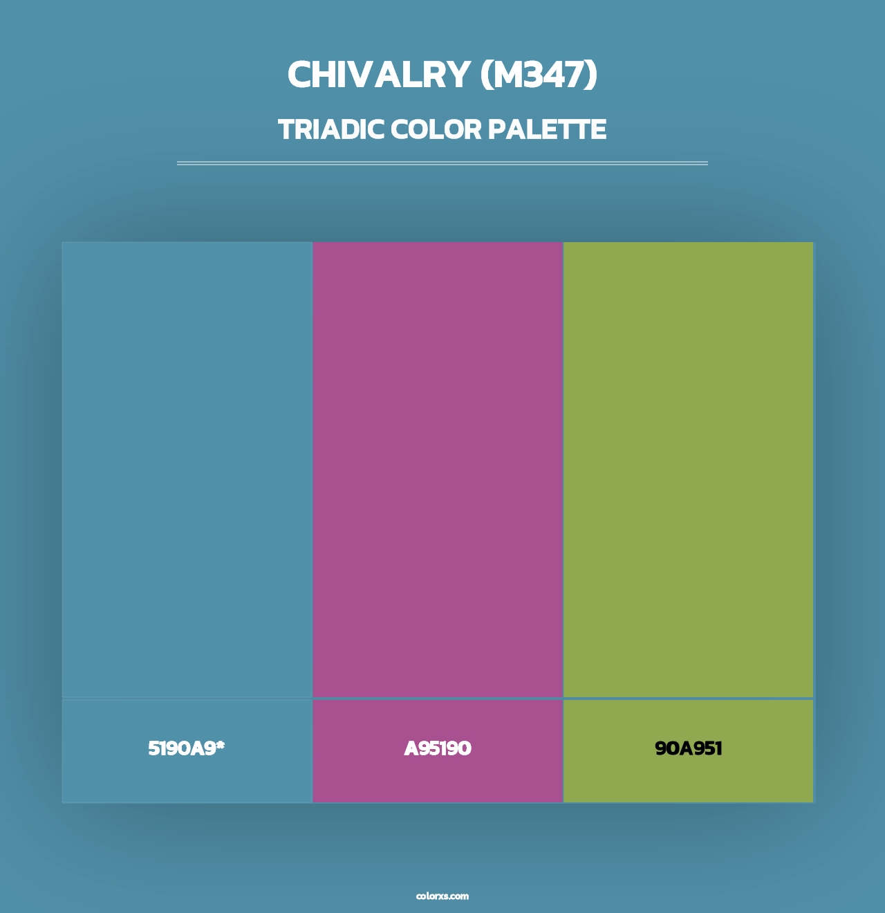 Chivalry (M347) - Triadic Color Palette