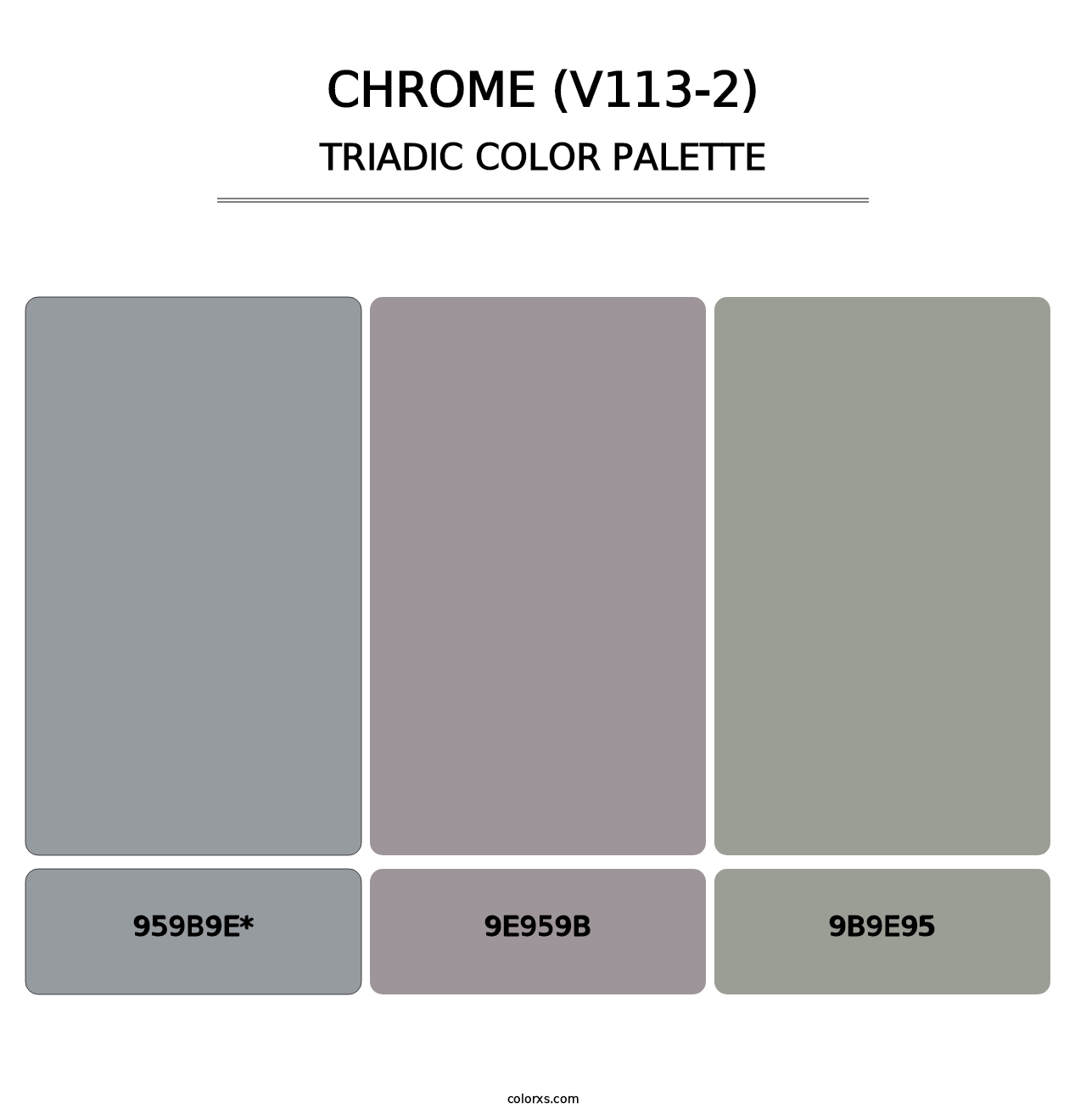 Chrome (V113-2) - Triadic Color Palette